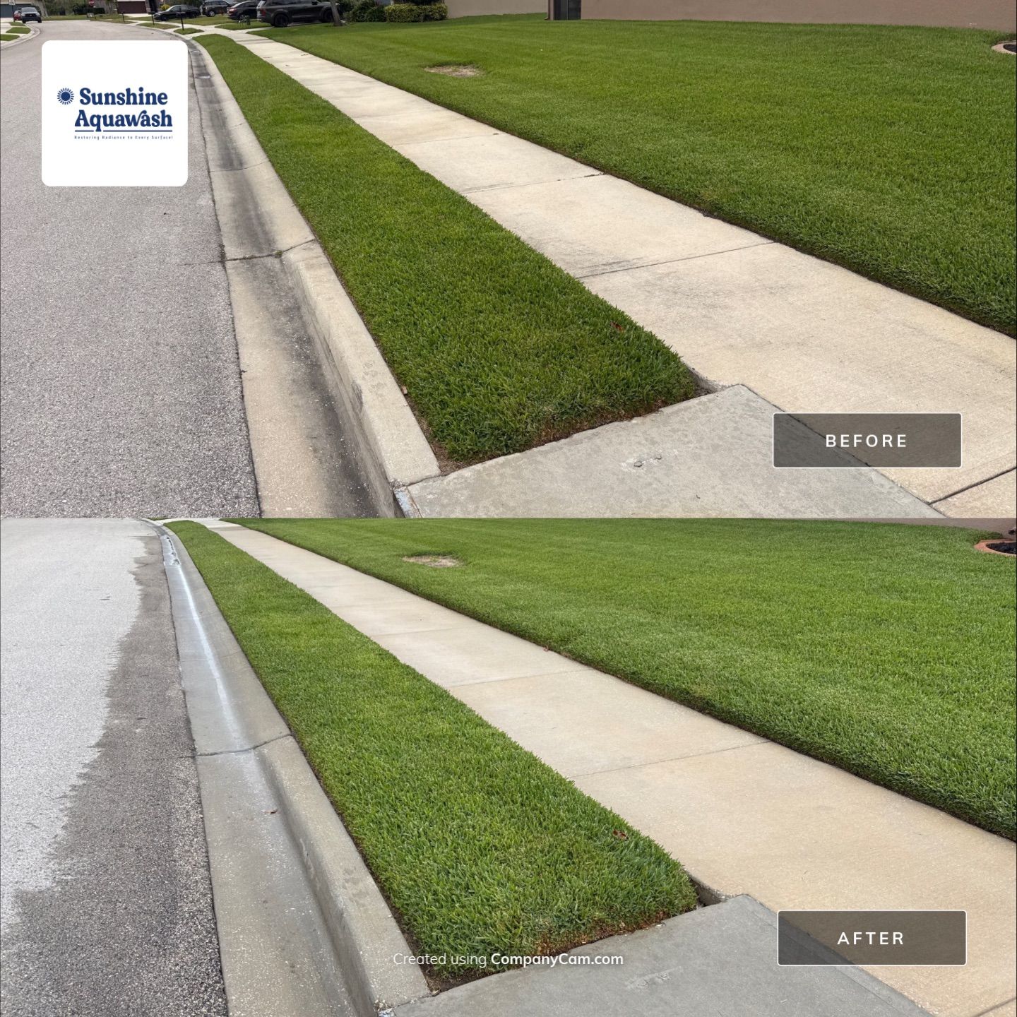 Transform Your Driveway & Curb Appeal with Sunshine AquaWash! | Expert Pressure Washing Services by Sunshine AquaWash