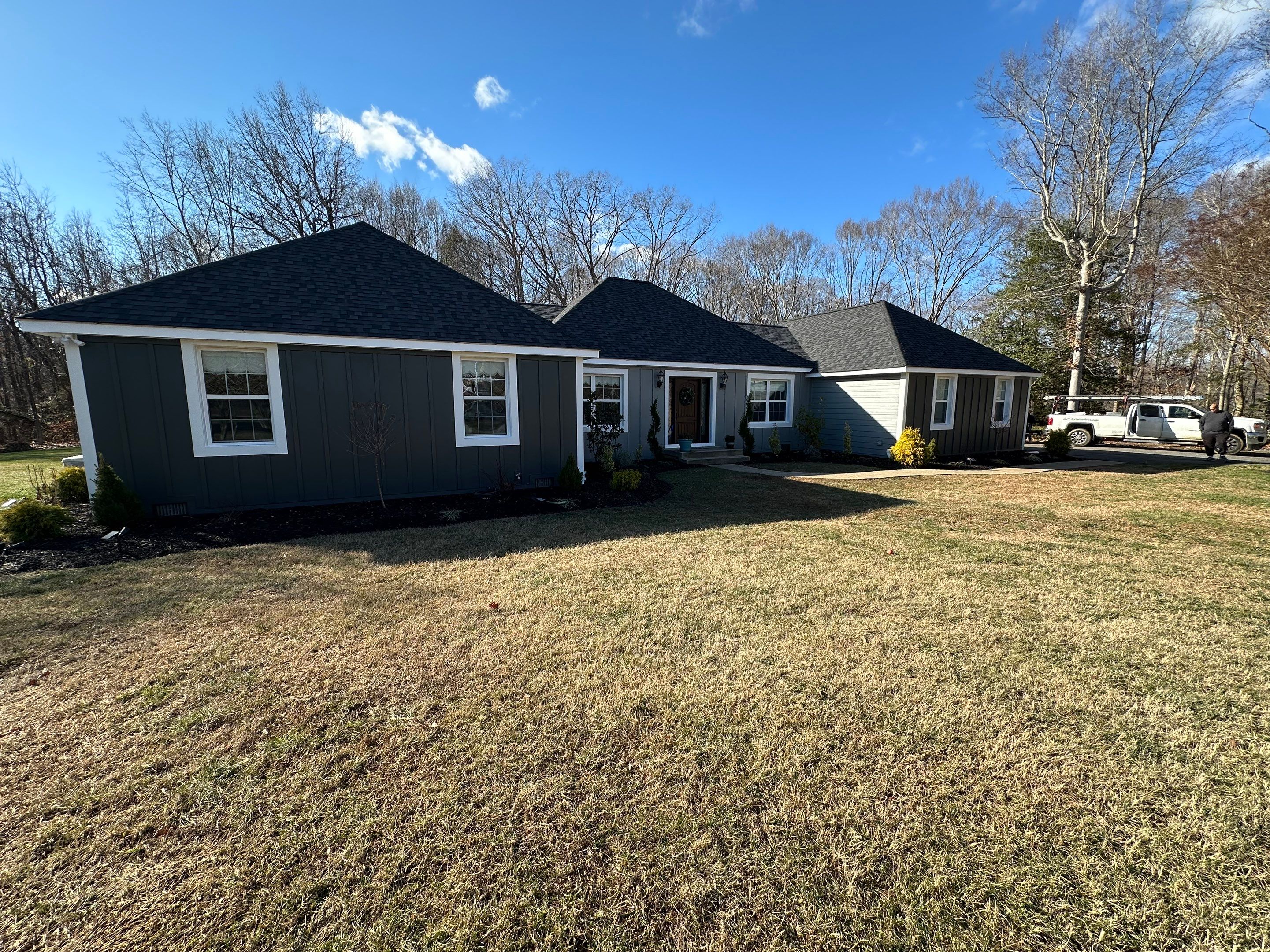 Grey Slate Siding using JH Batten Smooth by ExteriorPros