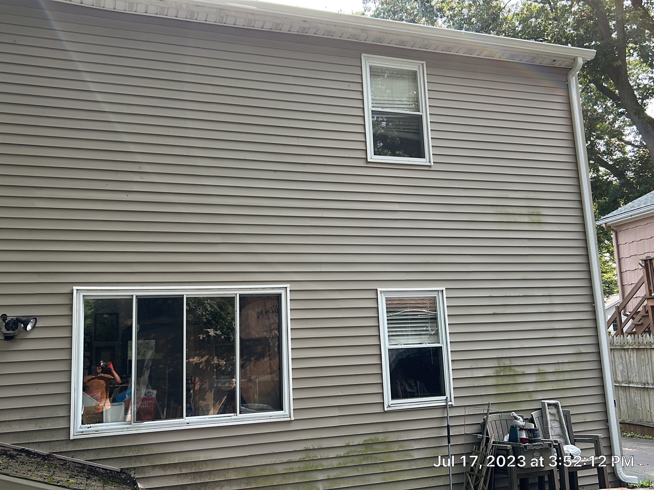 Gutter Installation using 5k White gutters by A Plus Exterior