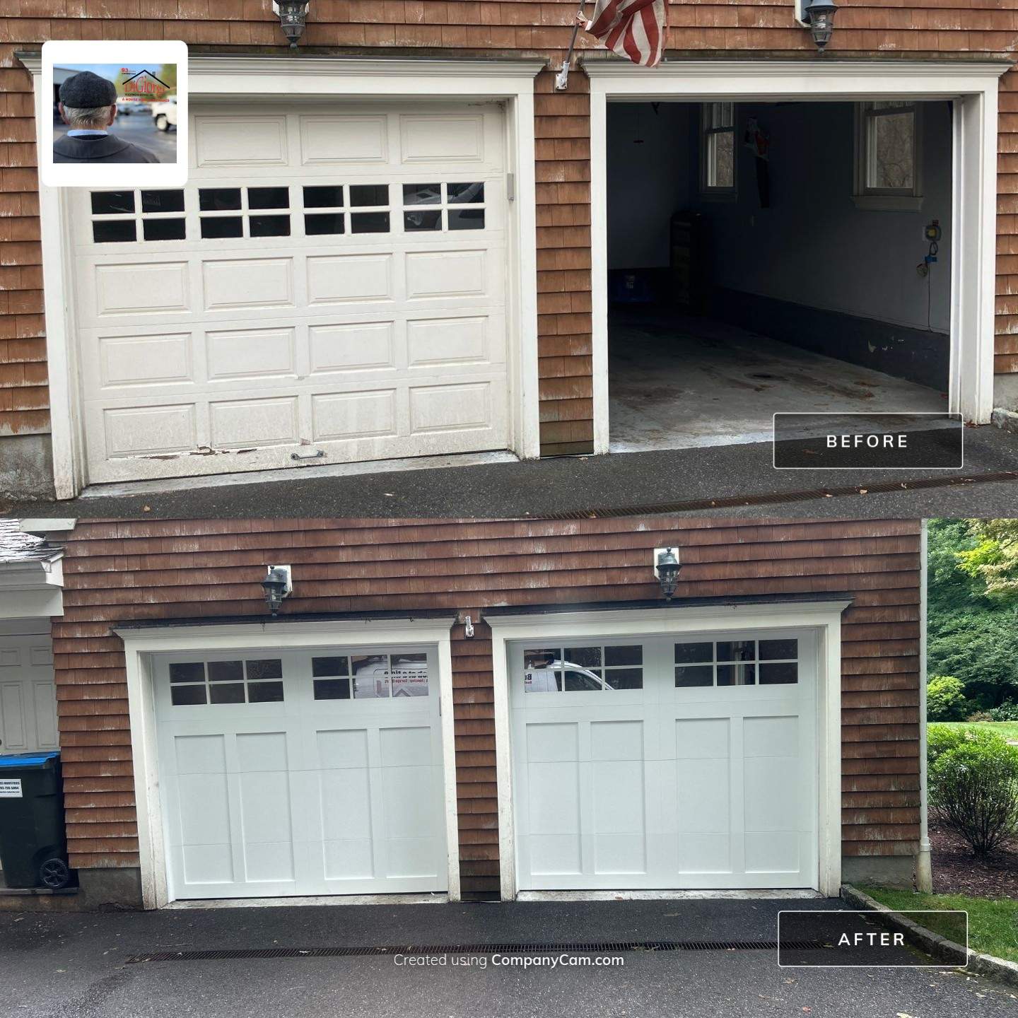 Classic Curb Appeal with an Amarr Carriage Court Garage Door by DiGiorgi Roofing and Siding Inc