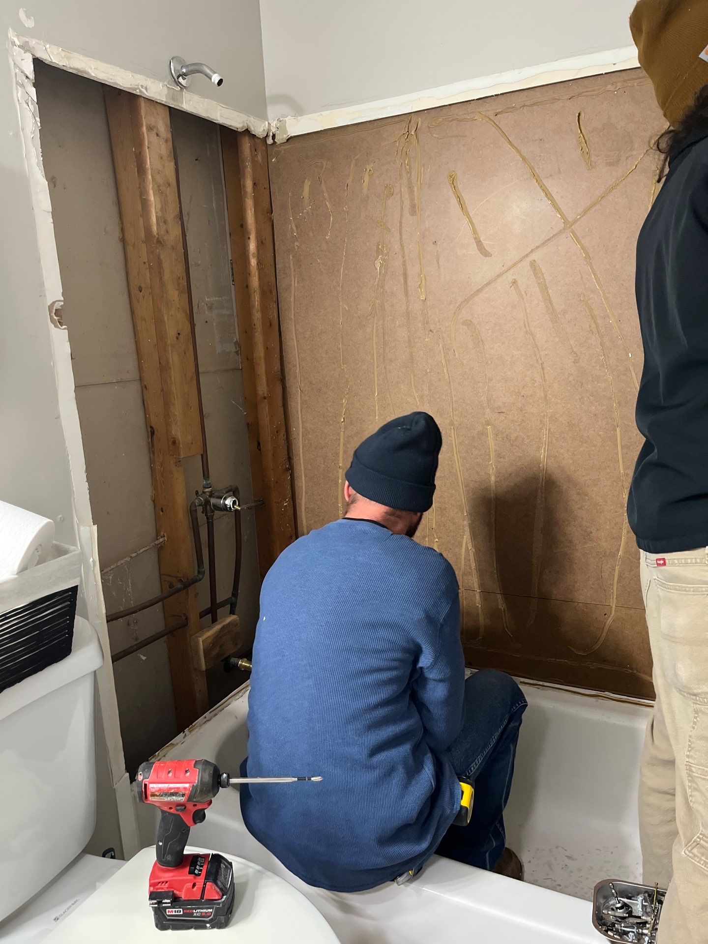 Herman's Shower Remodel  by Skilled Construction LLC