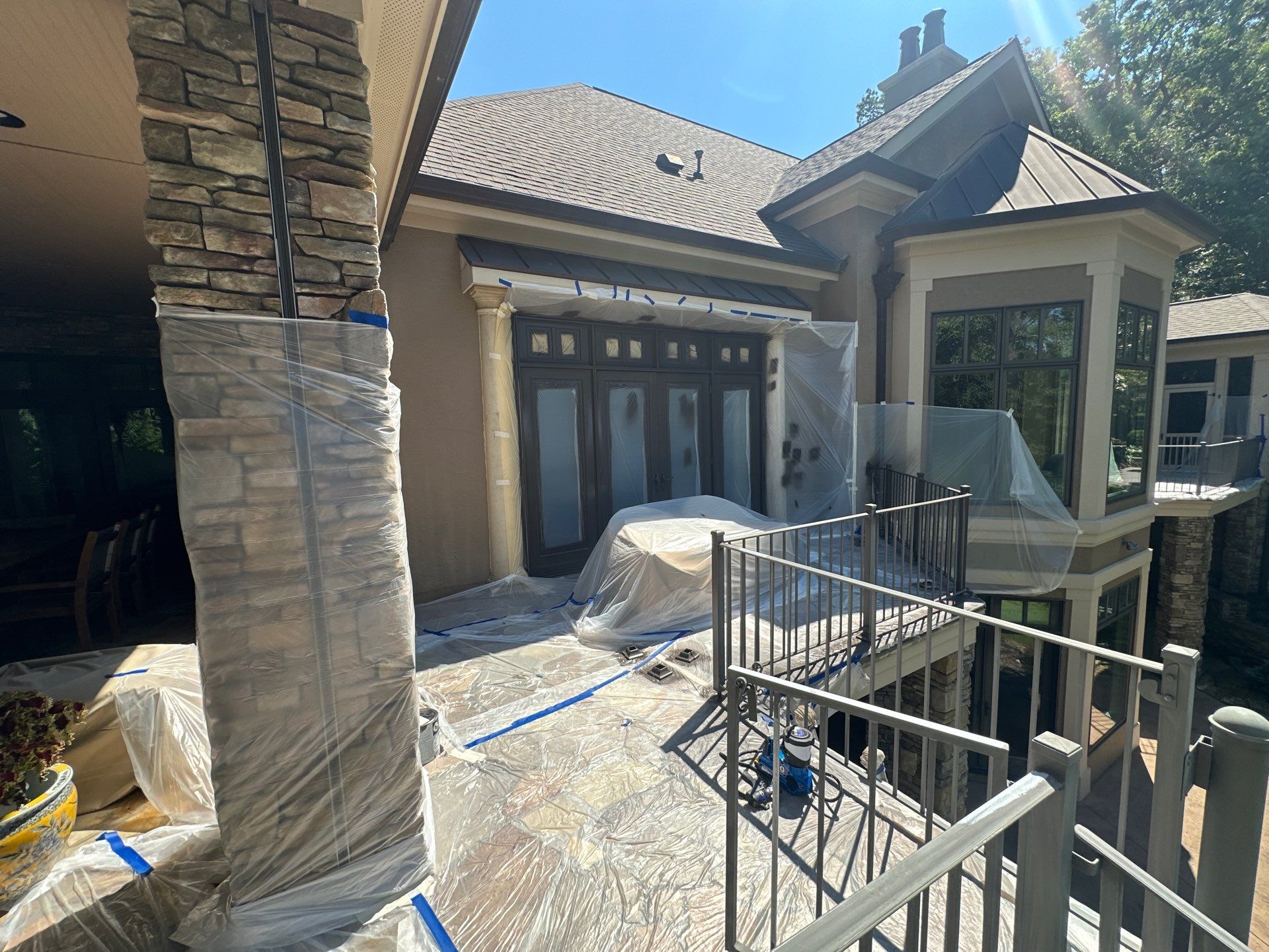 Refinishing Metal Railings and Spiral Staircase for Traveler’s Rest Estate by Painter1