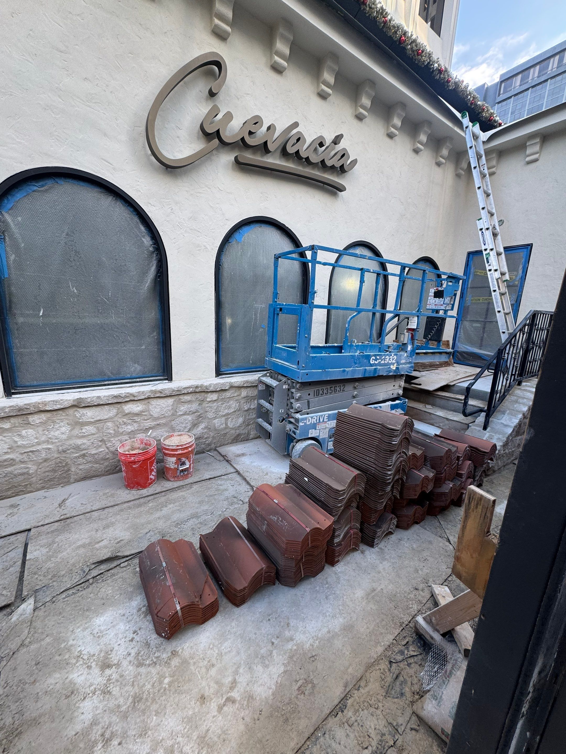 Spanish Tile & TPO Roofing Installation – Cuevacia Restaurant | Colony Square Midtown Atlanta by Mosaic Roofing Company