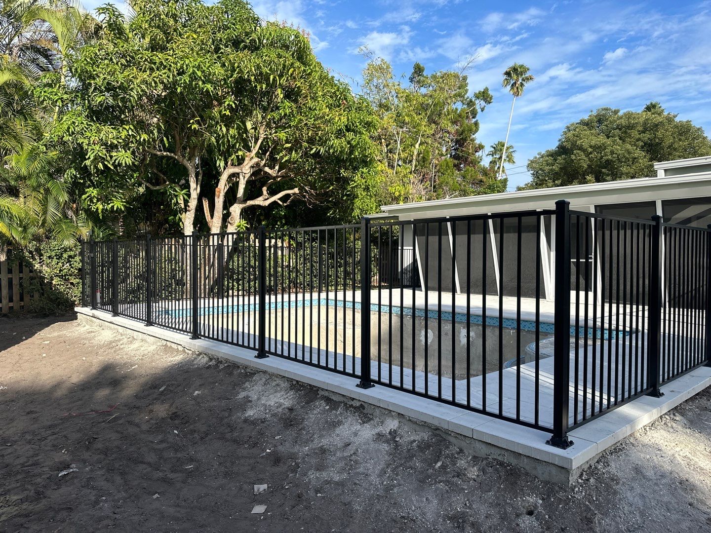 Aluminum Fence Installation using Black 3 Rail Aluminum Fence by Asap fence and gates, LLC