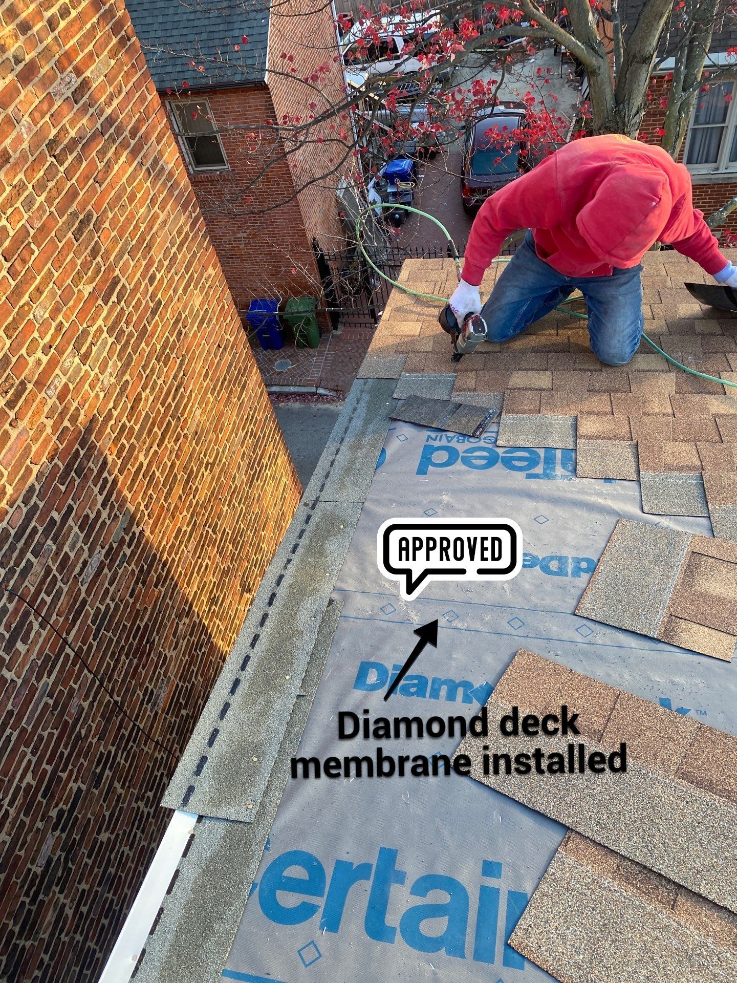 Residential Roofing Installation using Landmark Shingles by Alpha Design Services