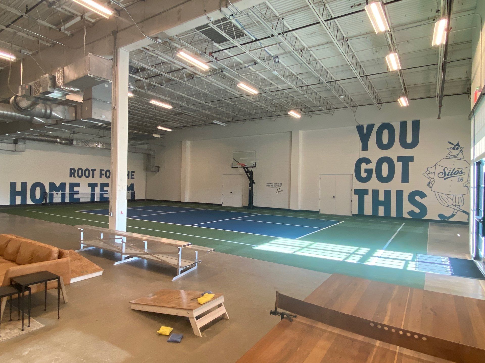 Magnolia HQ.... Pickleball, Basketball Volleyball Court by Sport Court Austin