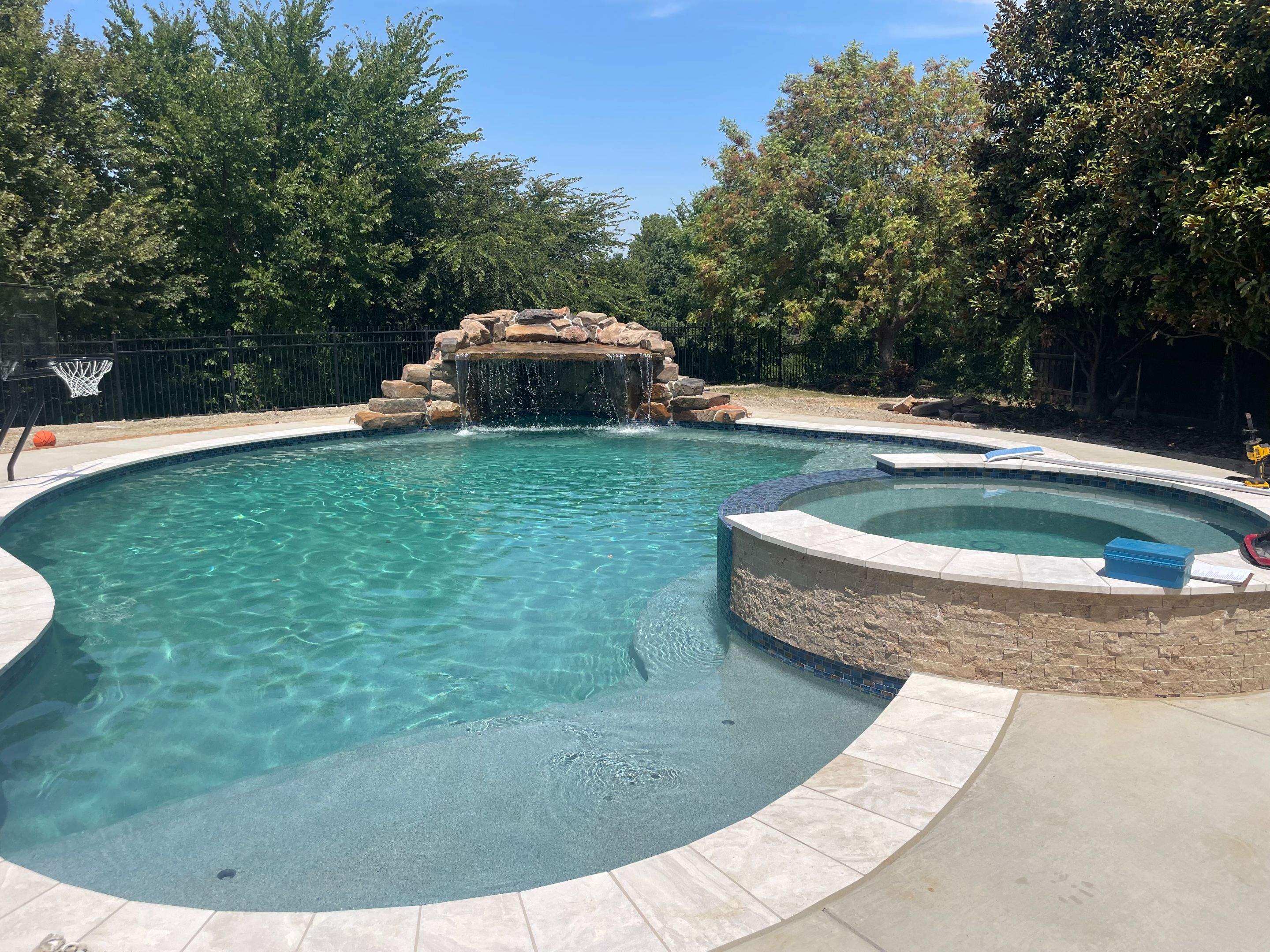 Large Freeform Resort-Style Pool by Pinnacle Pools and Spas - DFW