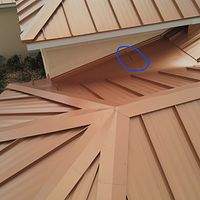 24ga 1.5" Mechanical Seam Copper Metallic   by Total Roofing System The Metal Roof Experts