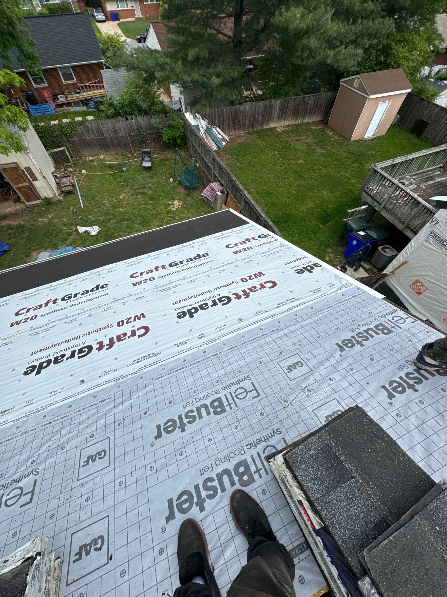 Residential Roofing Installation using GAF HDZ SHINGLES by La Bendicion Contruction Llc