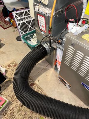 Air duct cleaning using Hypervac
