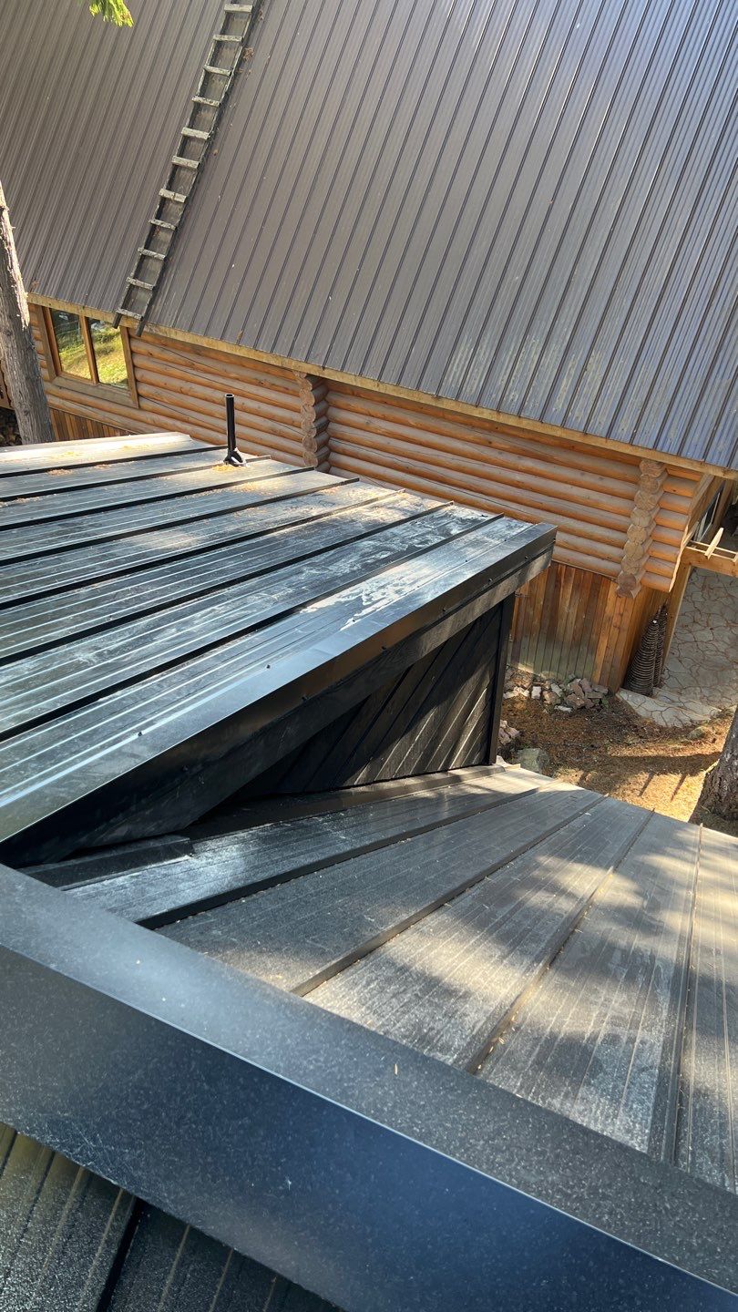Residential ReRoofing Installation using 12" Prolok metal  by Top Notch Roofing Inc