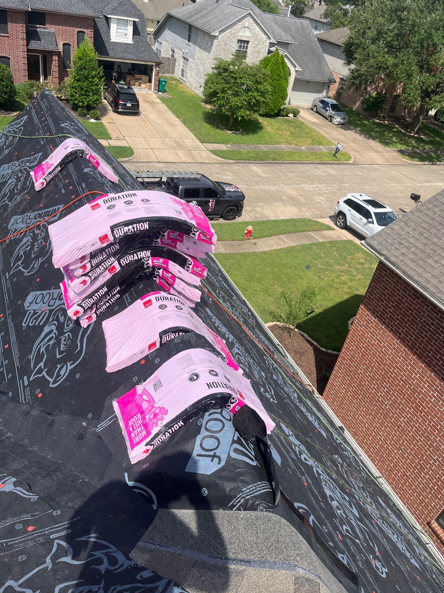 Residential Roofing Installation using Owen's Corning Duration (Lifetime) Shingles by Roof Repair Company