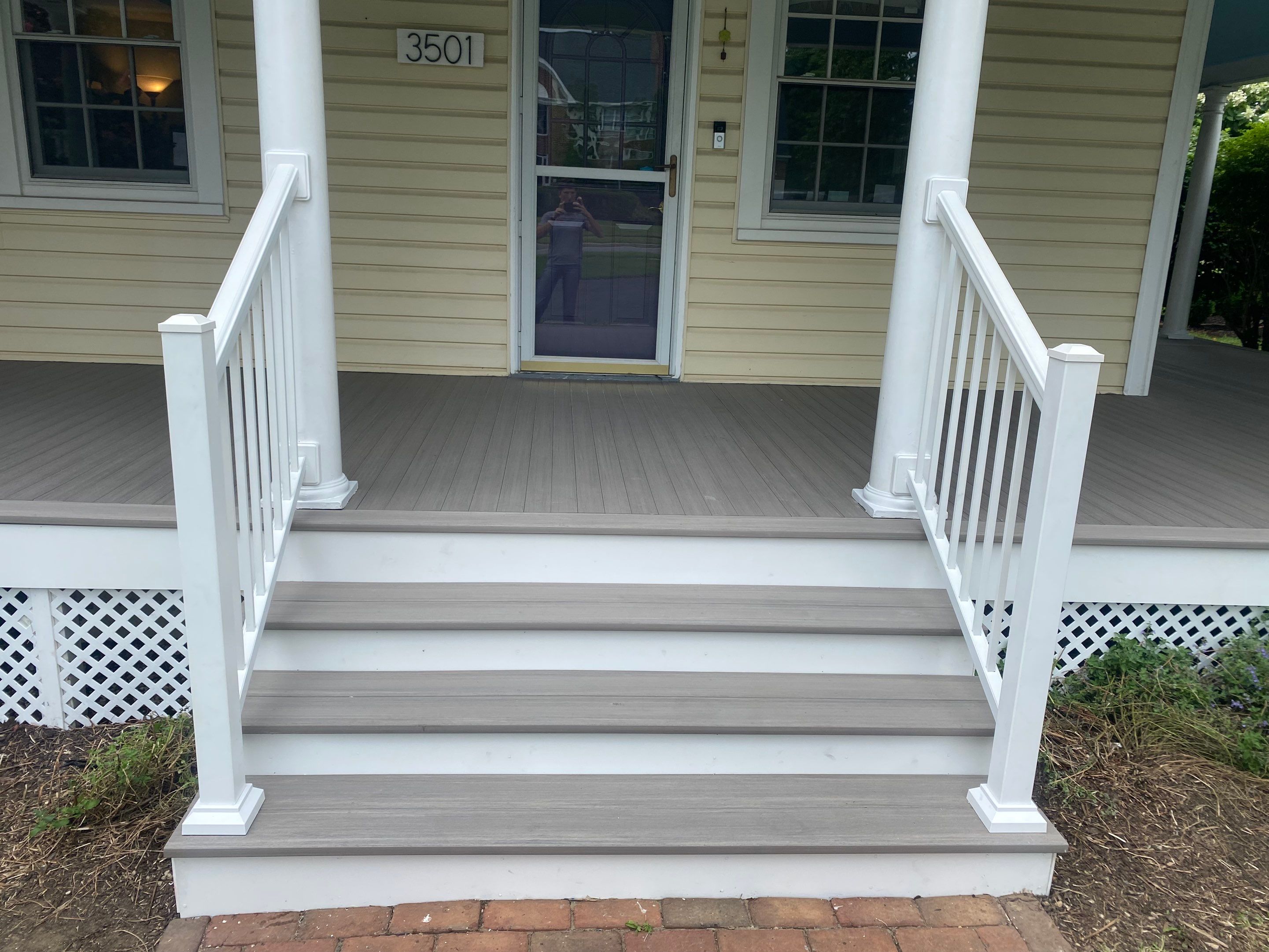 Front Porch Transformation using Timbertech Decking by The Smet Companies, LLC