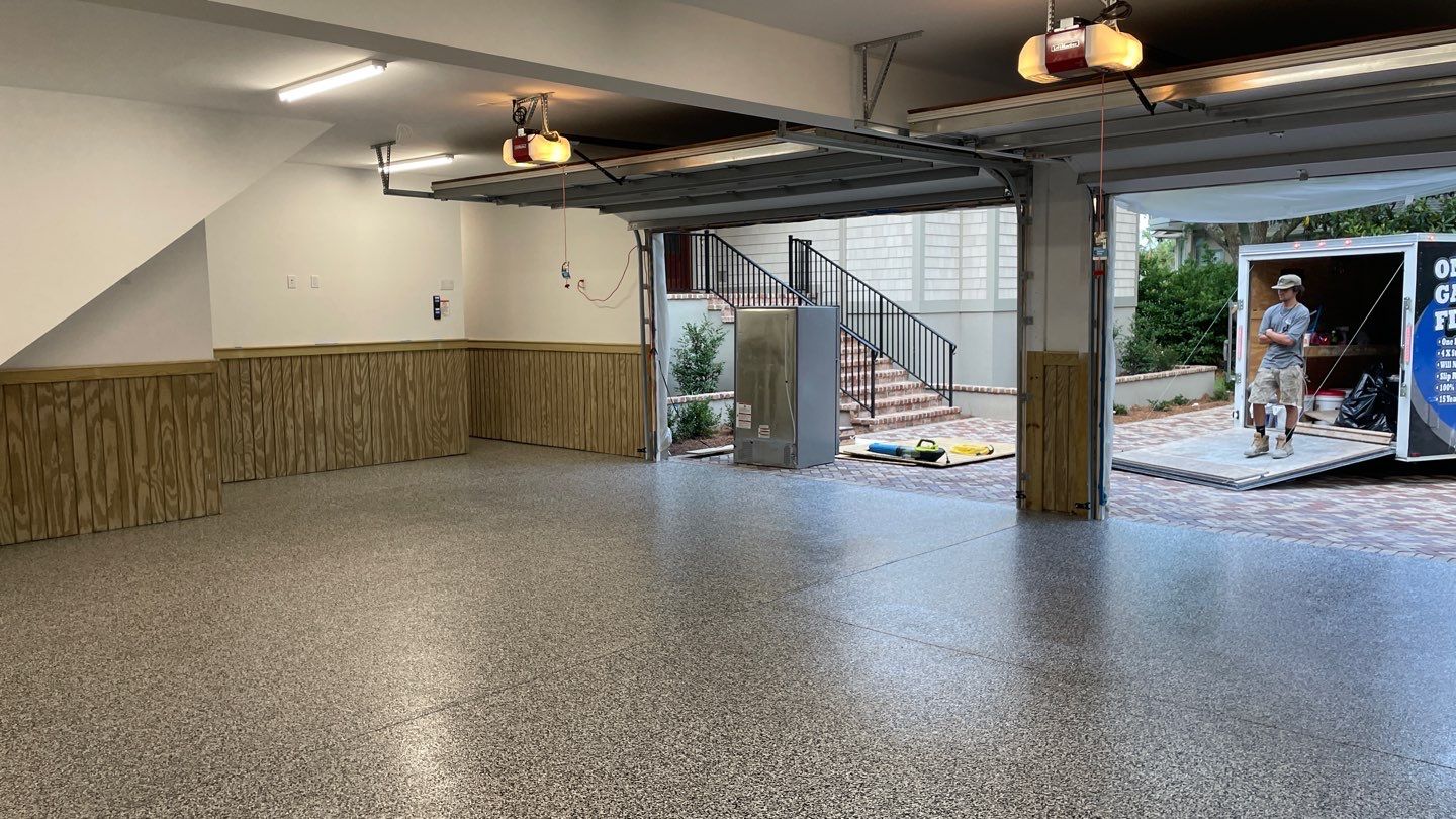 Garage TransFLOORmation using Domino by Innovative Concrete Coatings 