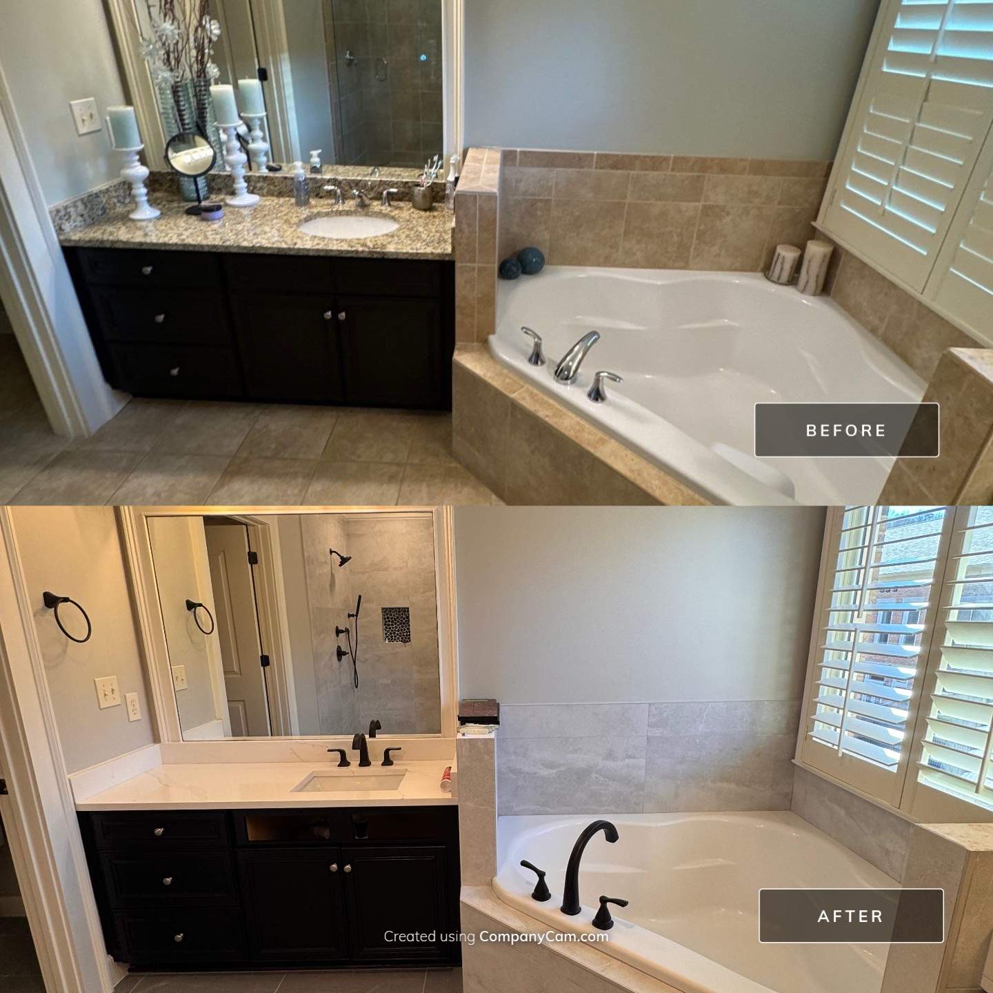 Master bathroom renovation by Prudencio