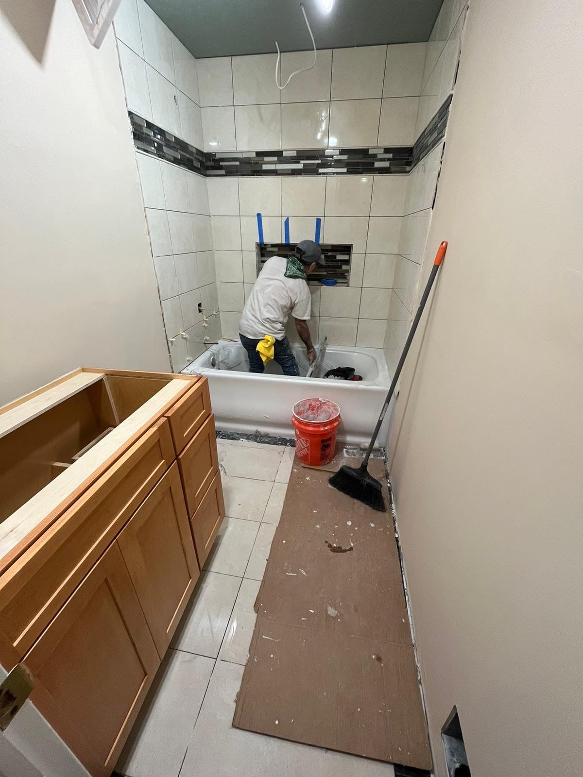 Bathroom Remodel using Tile by Home Concepts Construction