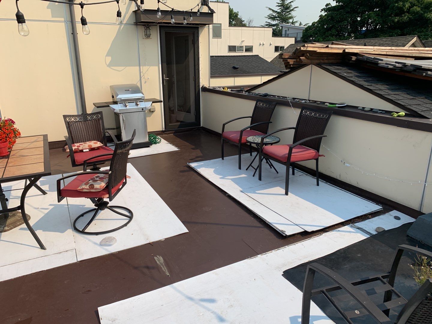 Ballard Rooftop Deck using IPE Tiles by Alki deck builders
