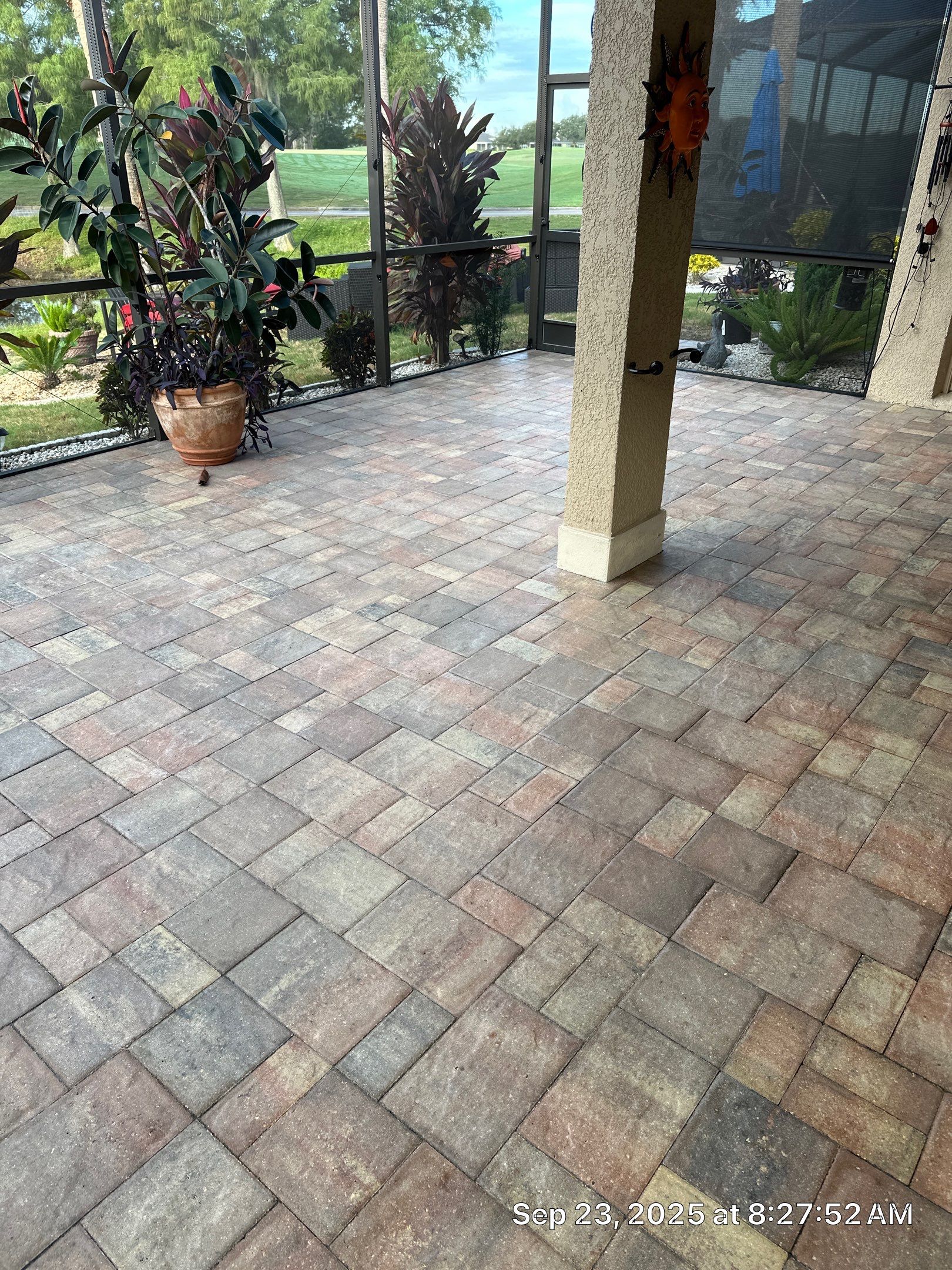 Herringbone Paver Sealing and Restoration in Sun City Center by Supreme Paver Experts