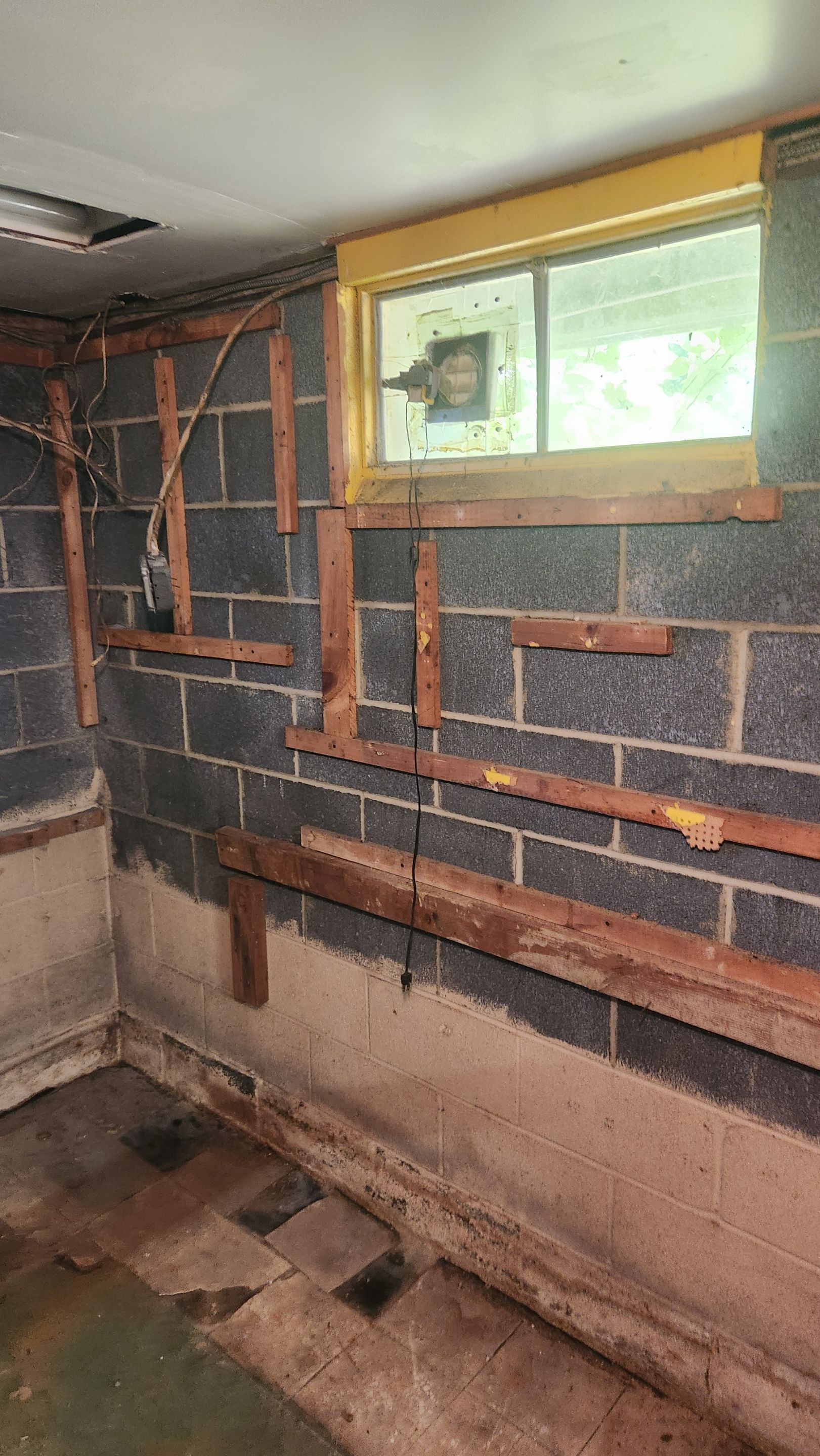Interior French Drain & Mold Remediation Project in Manville, New Jersey by Pure Service Pro, LLC 