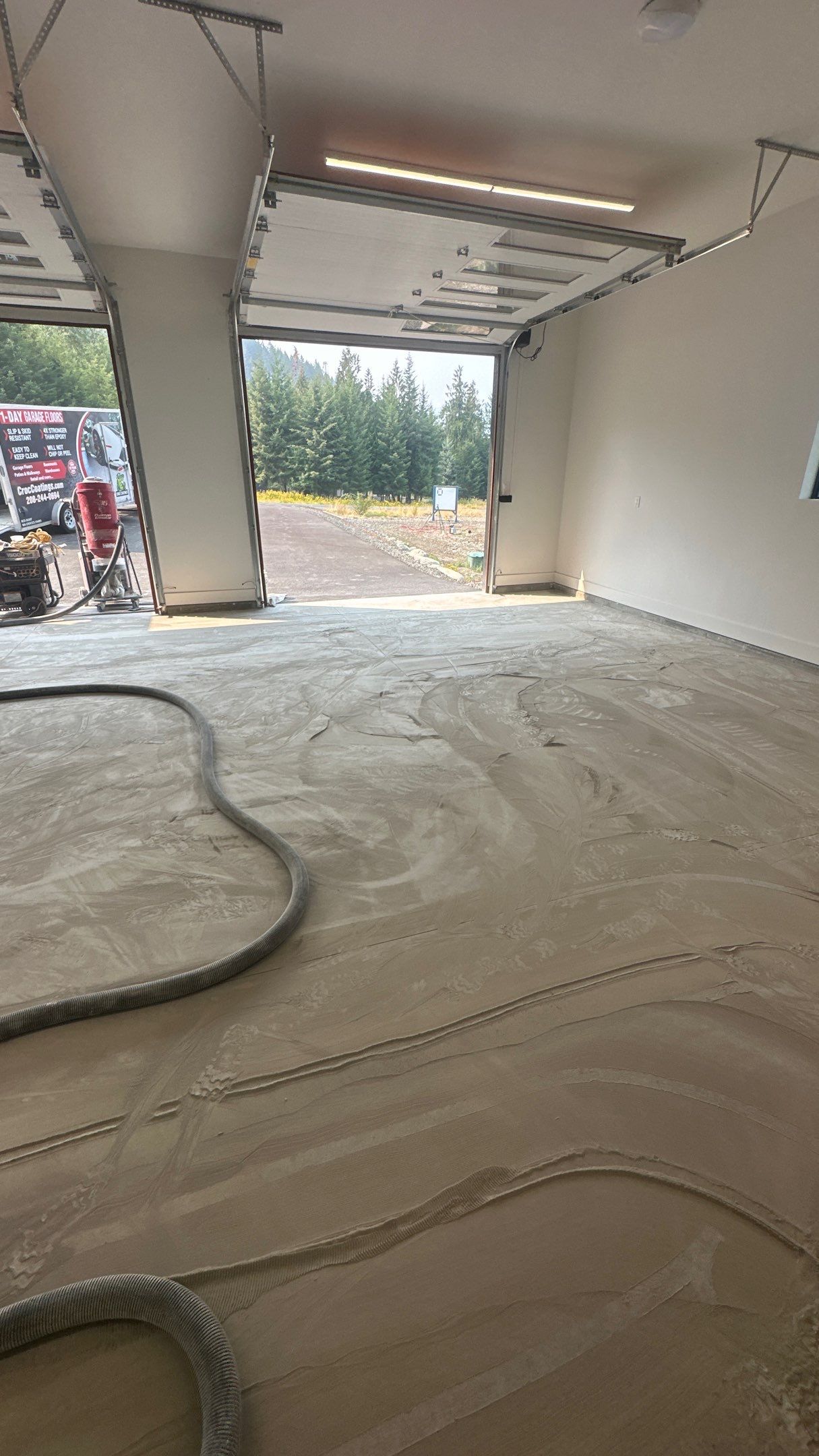 Shale Hybrid Garage Floor Coating and Concrete Restoration in Sagle by Croc Coatings, LLC