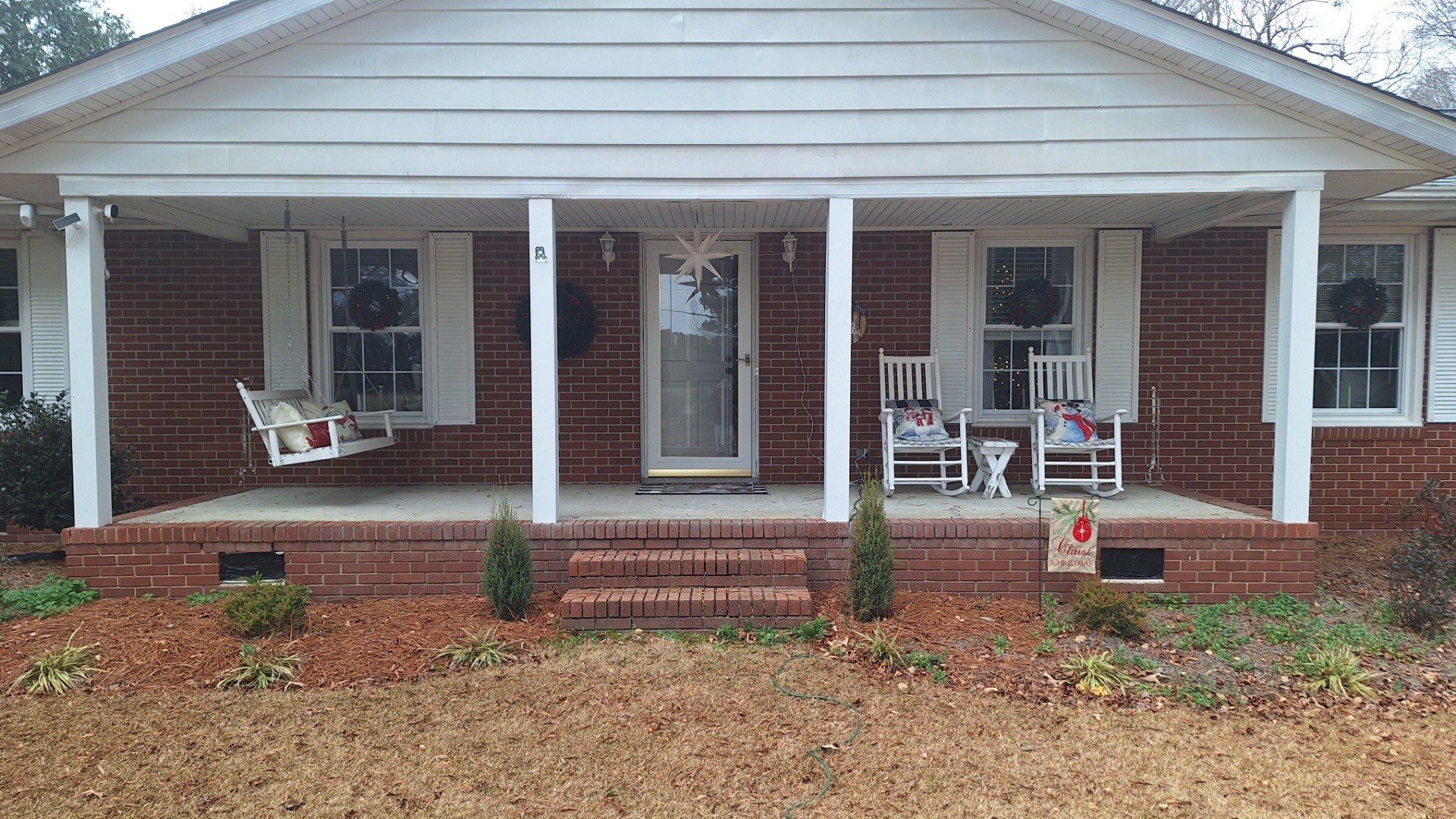 Custom Front Porch Railing Installation in Winterville by Superior Fence and Rail