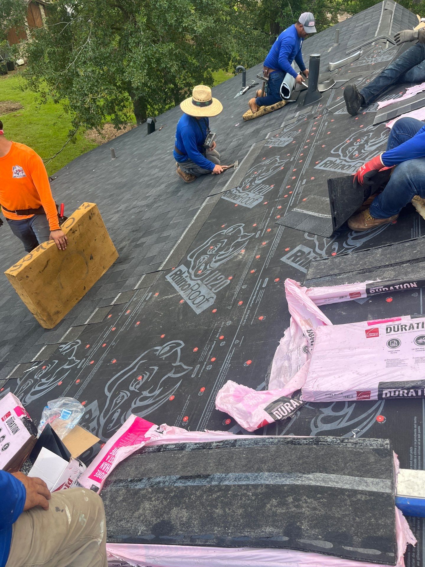 Residential Roofing Installation using Owen's Corning Duration (Lifetime) Shingles by Roof Repair Company