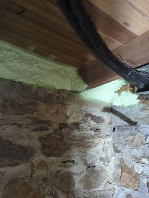 Rim Joist using Closed Cell Spray Foam