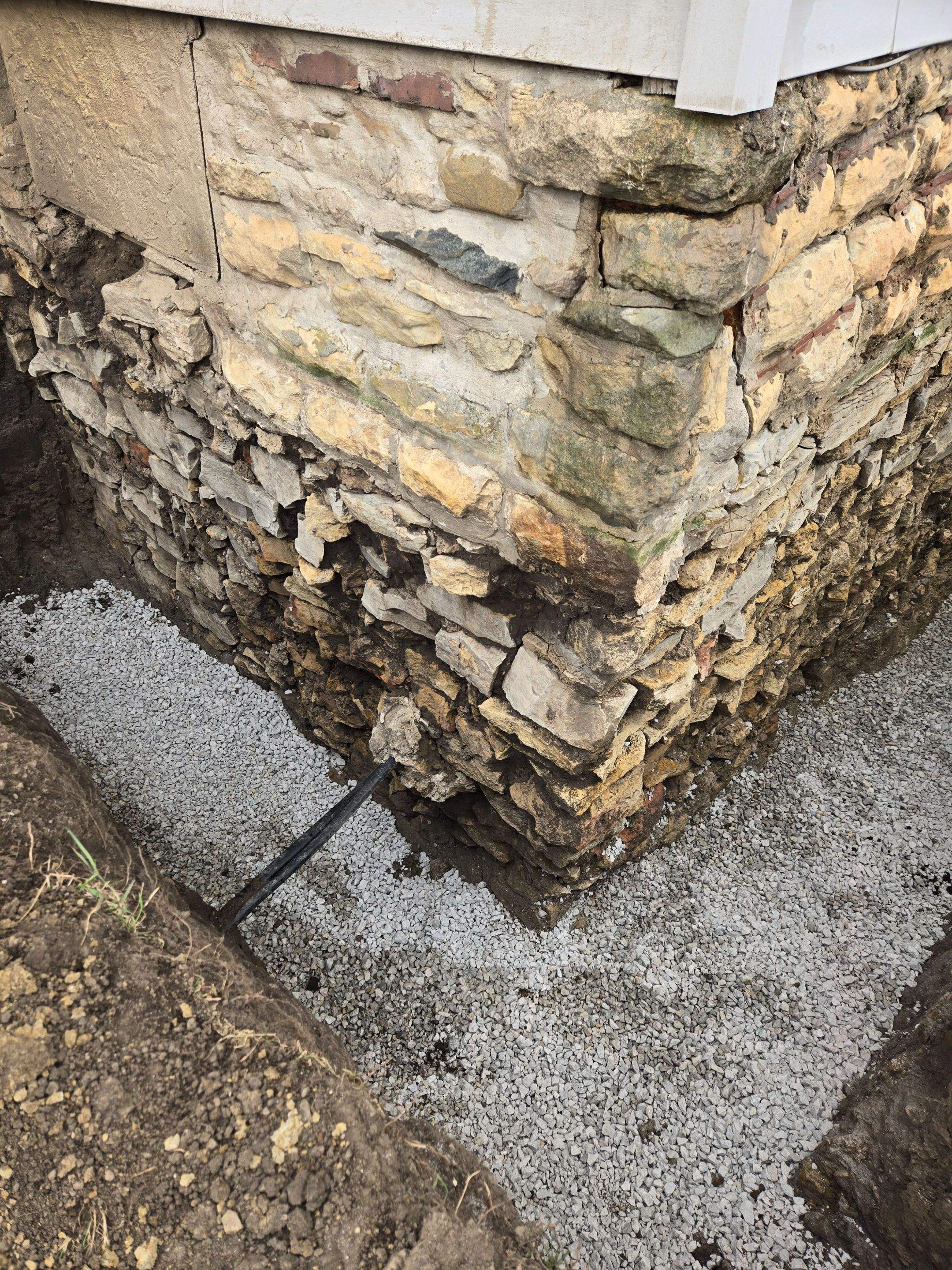 Full Limestone Foundation Restoration using sprayable geopolymer concrete by Allied Water Services