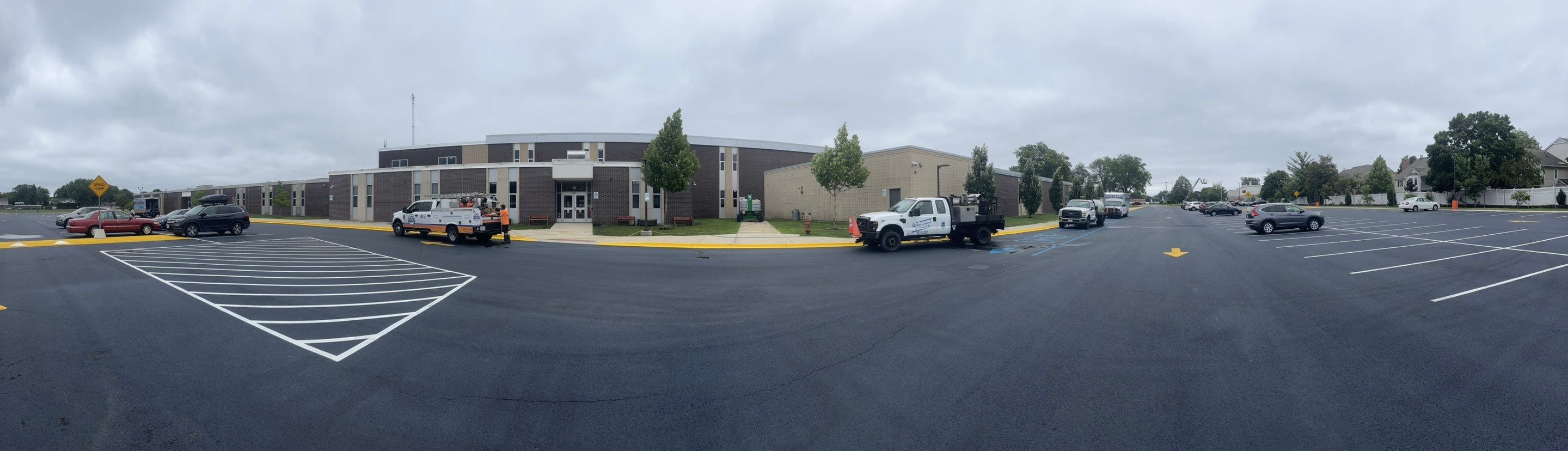 commercial pressure washing using Algaecide, soft wash soap by Northern Power Washing LLC.