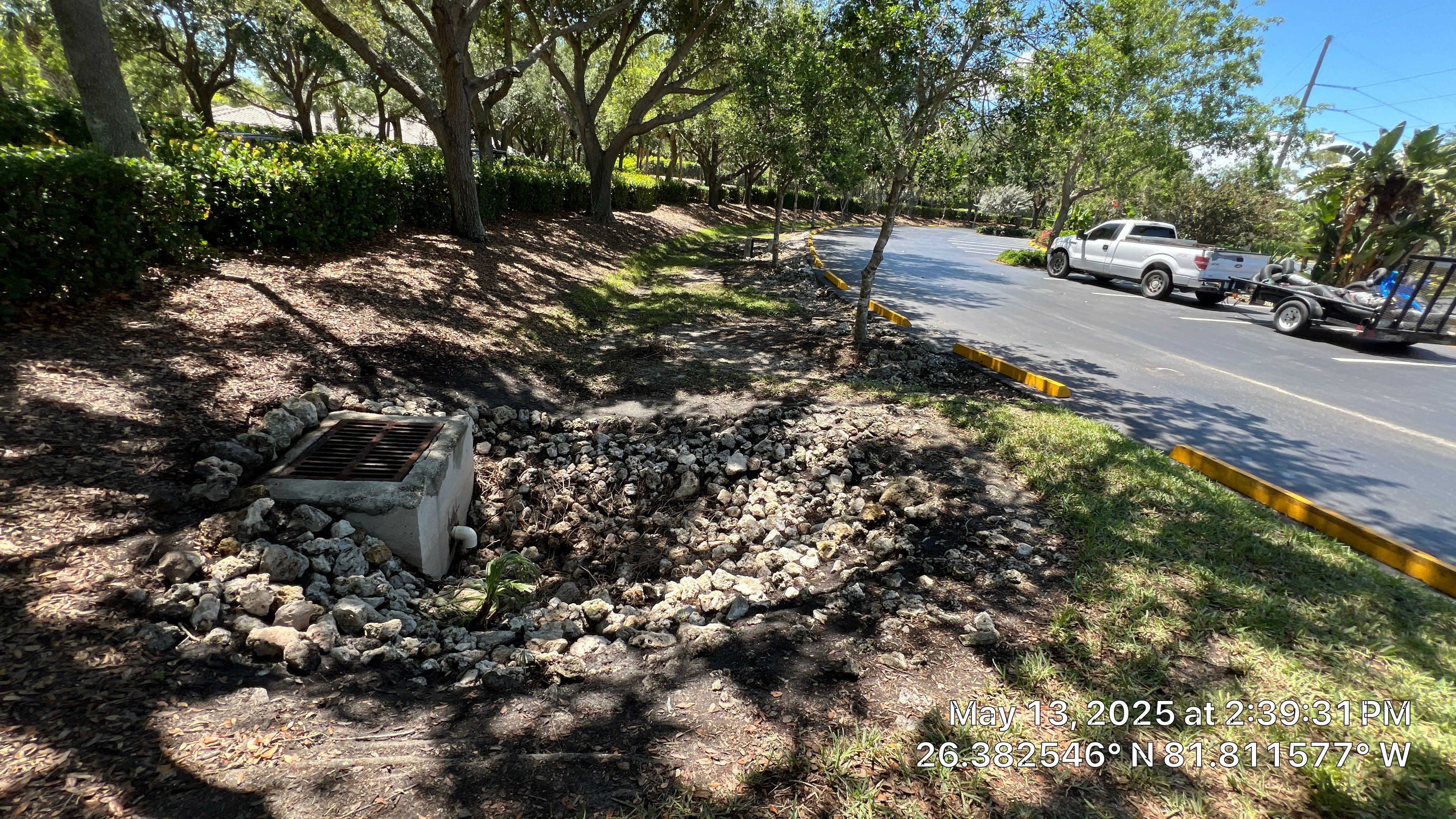 Pelican Landing Fitness & Tennis Court Parking Lot Stormwater System Maintenance by Don Mar, Inc. Storm Water Solutions