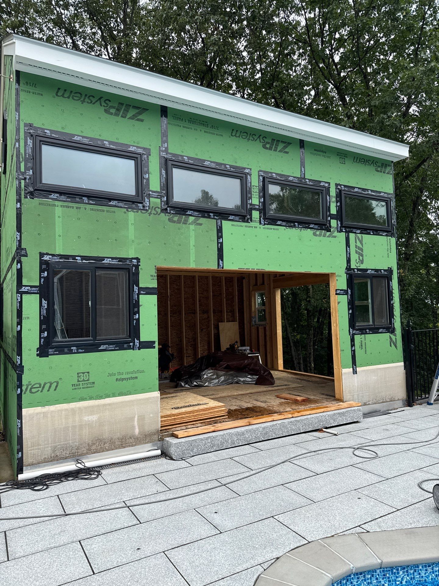 Poolhouse roof, soffits and windows – Windham, NH by Compass exteriors