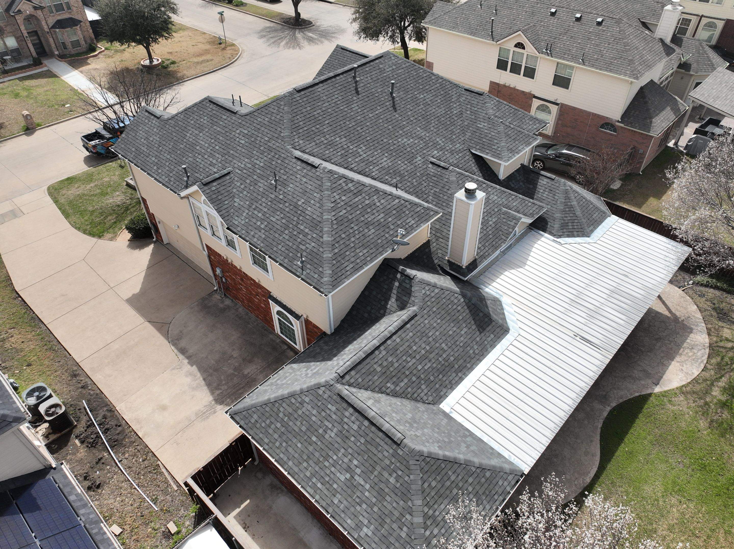 Residential Roofing Installation using CertainTeed Landmark MaxDef Georgetown Grey by OneSource Roofing and Restoration