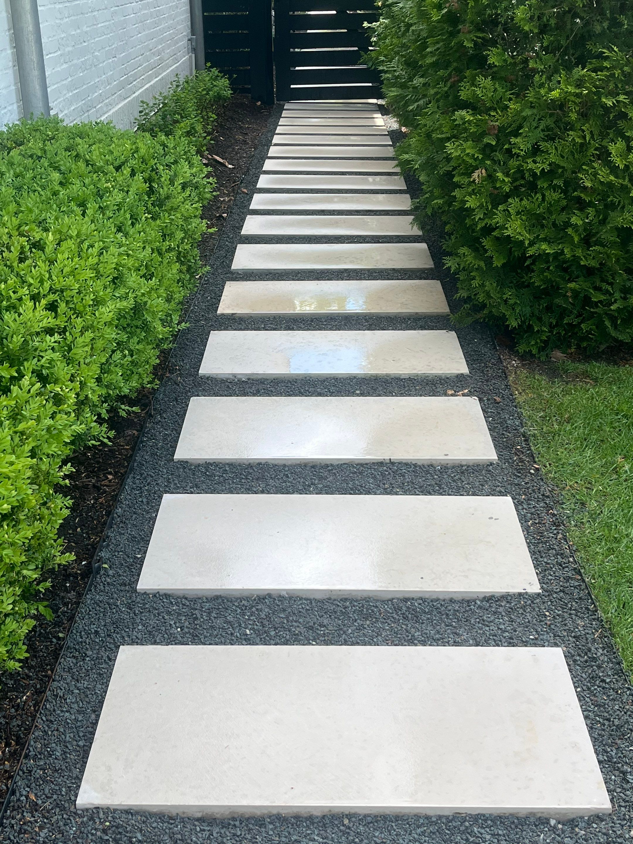 Exterior Stone and Garage Pressure Washing by Northern Power Washing LLC.