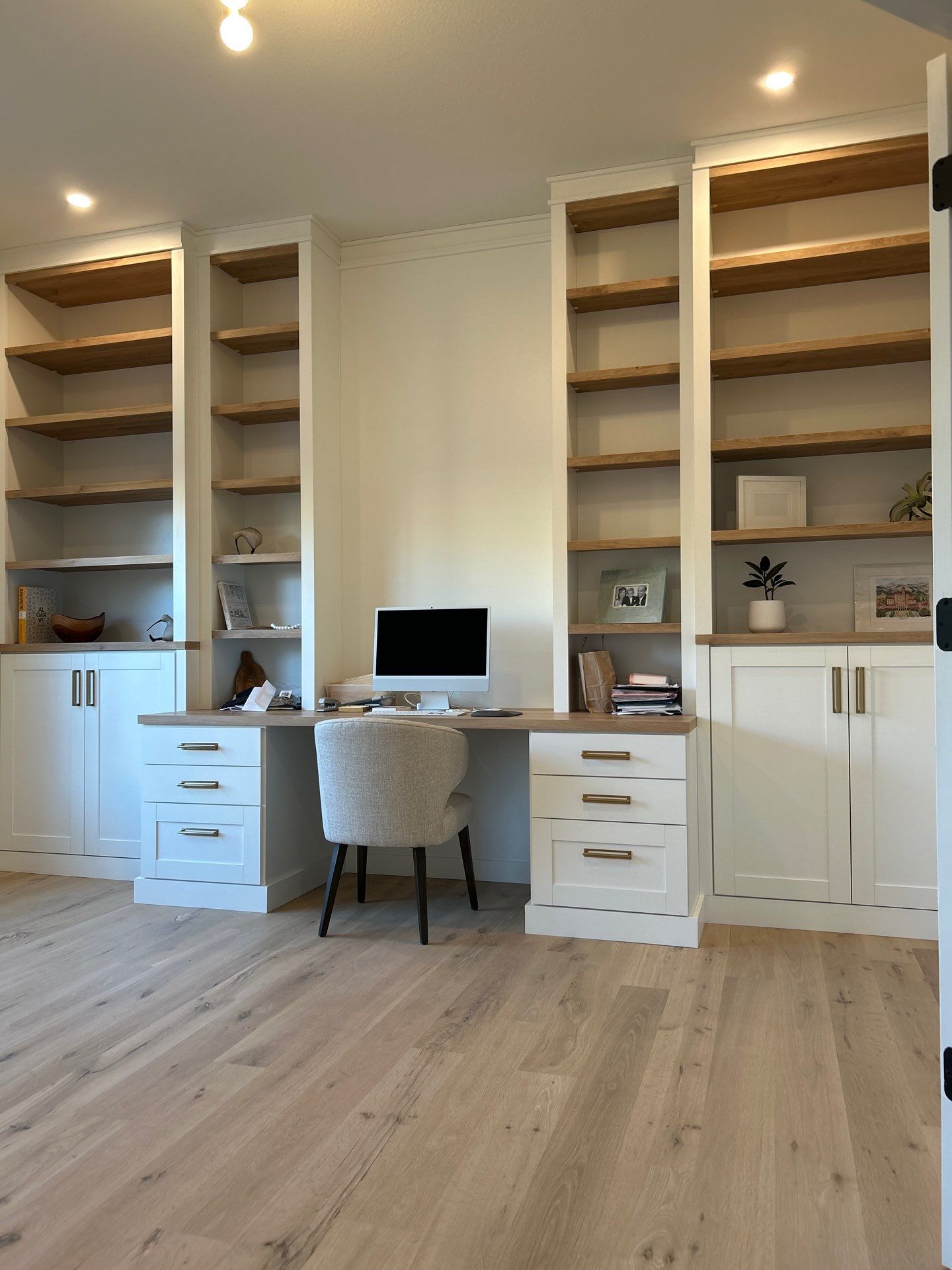 Two-Tone Home Office Built-in - Erie, Colorado by Concept 32, Inc.
