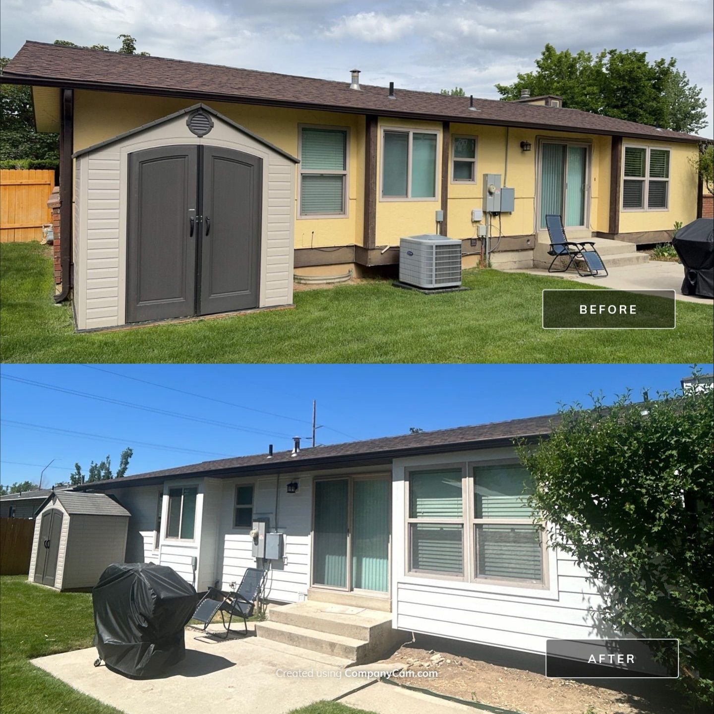 Orem | Hardie B&B and Lap Siding | Cobble Stone & Arctic White by Ideal Siding Utah
