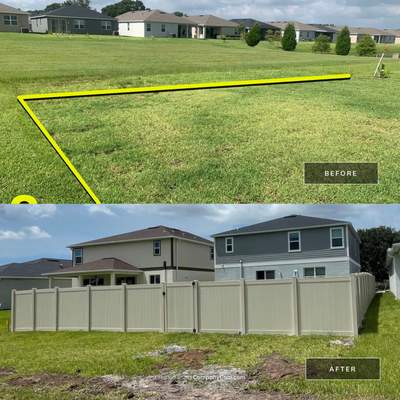Vinyl Fence Installation using Vinyl Privacy Fence 