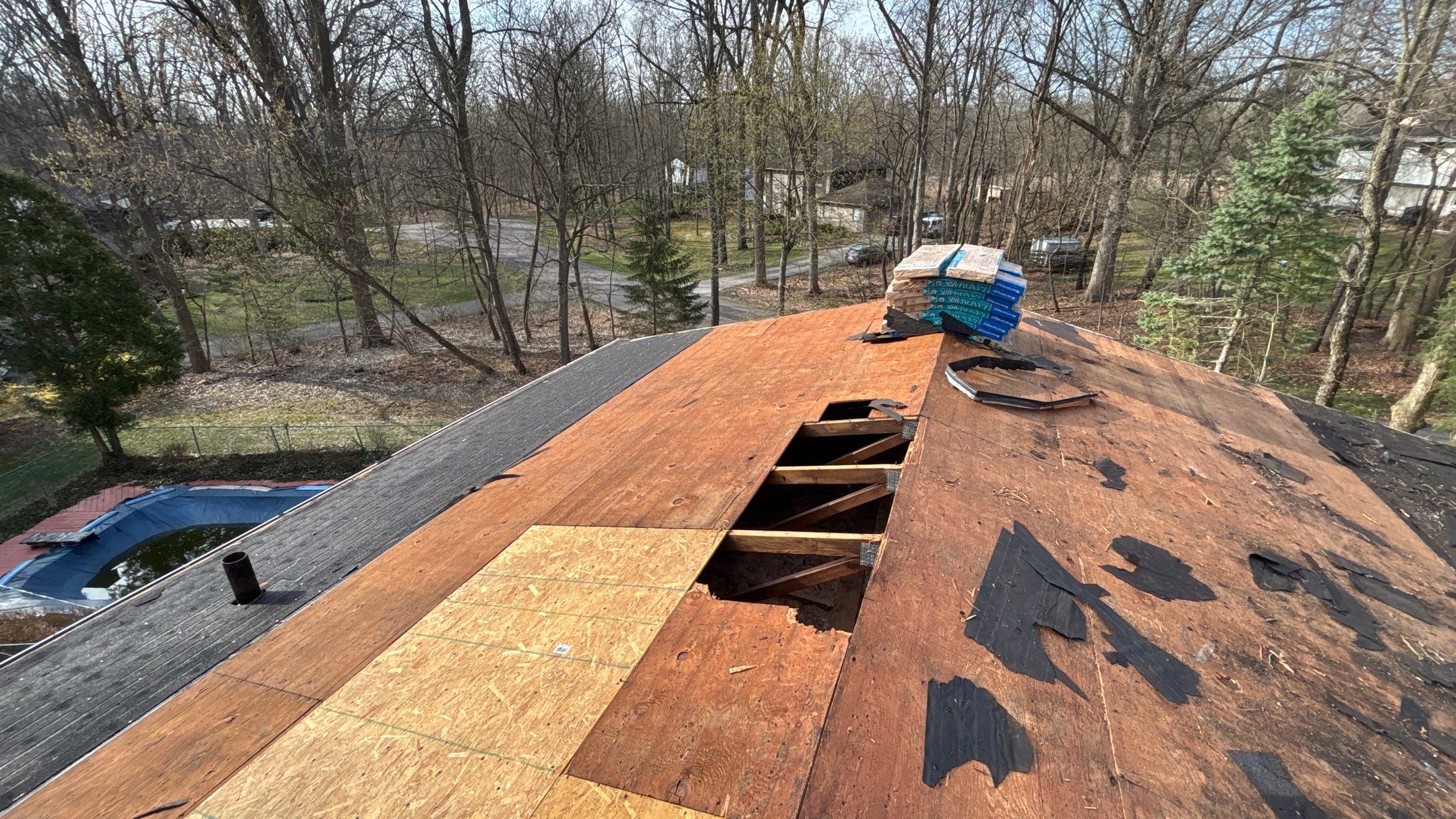 Roof Replacement using CertainTeed Landmark Moire Black by 180 Contractors