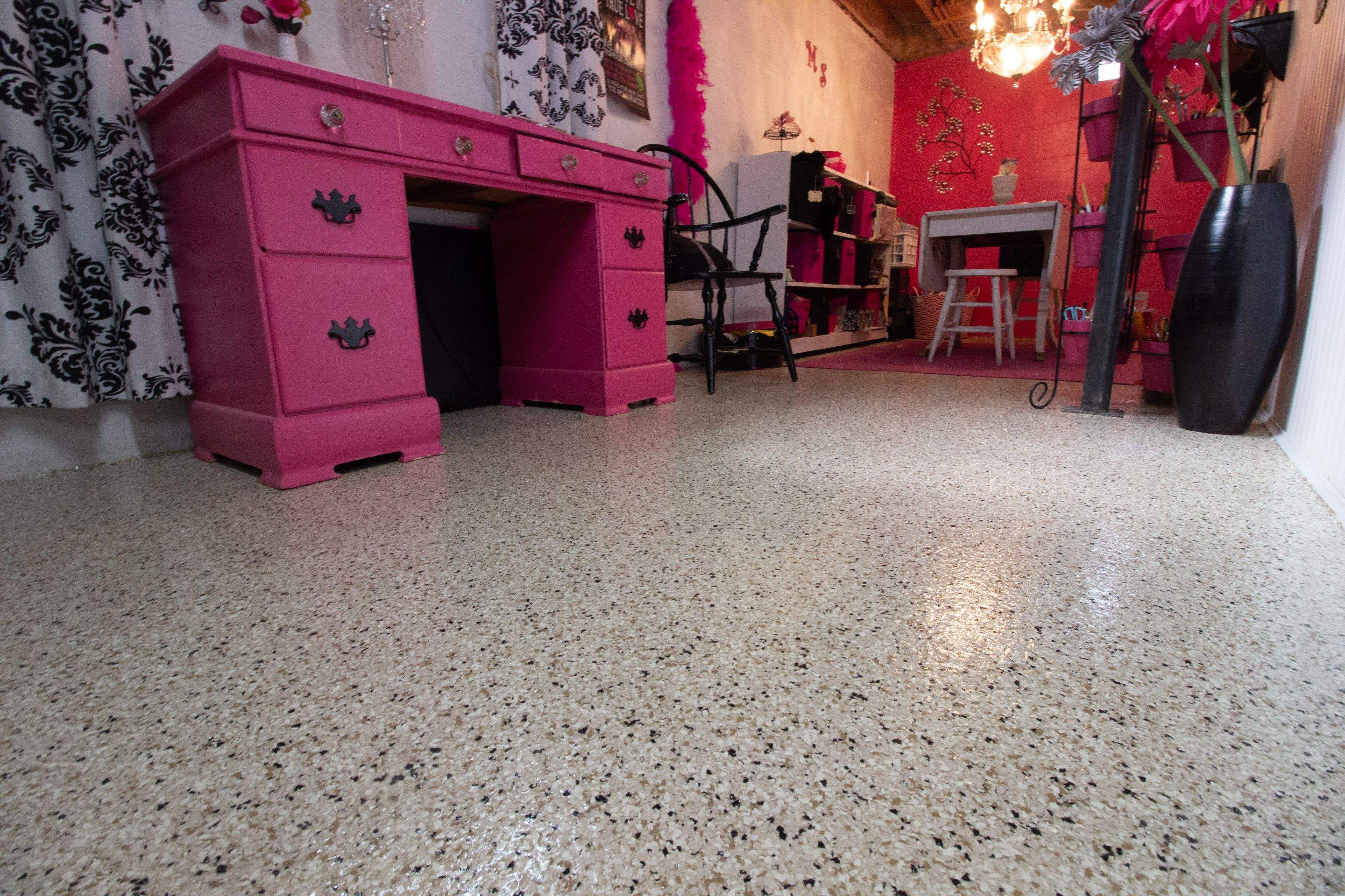Basement Floor using Driftwood by Your1DayFloor.com