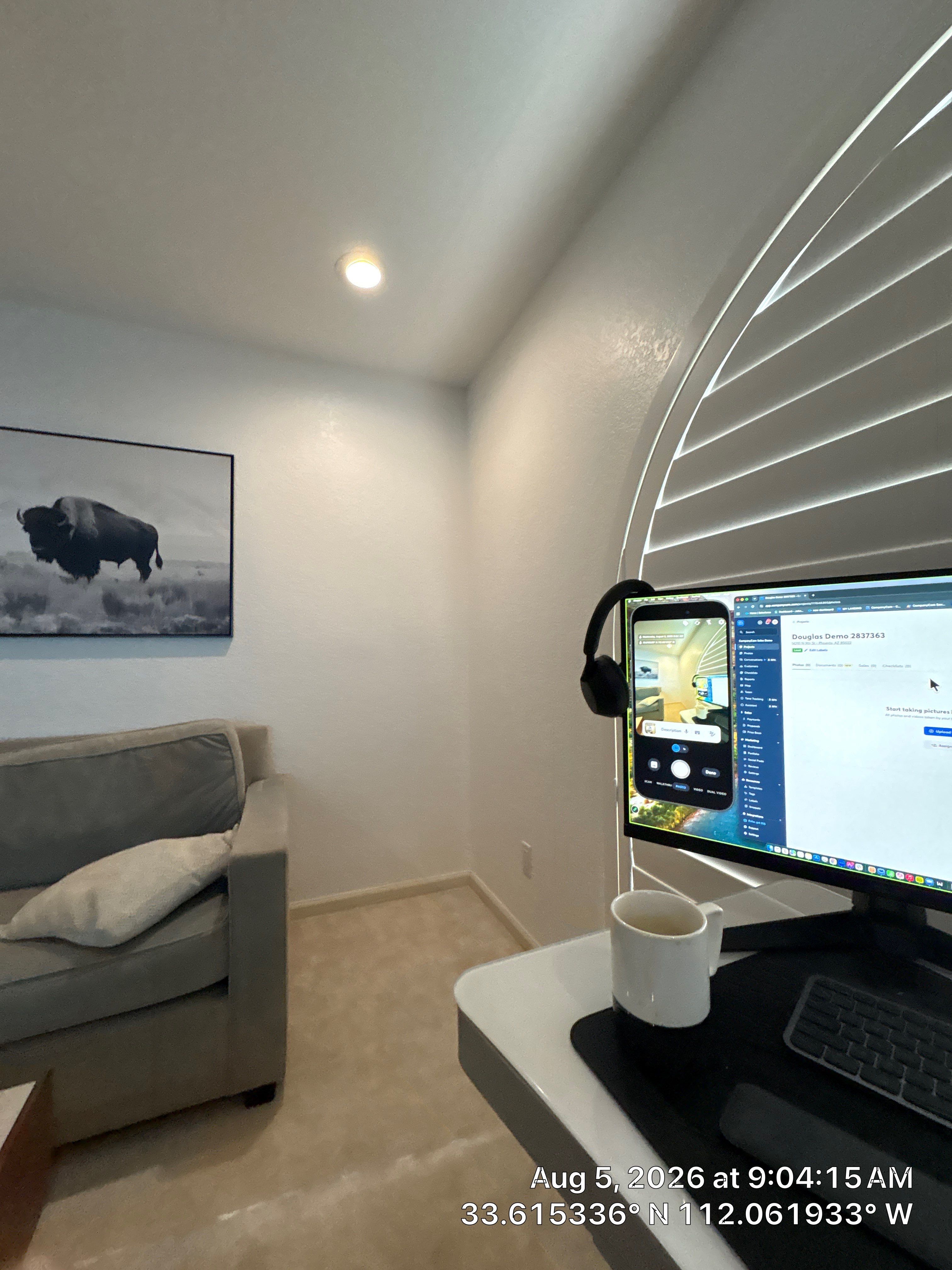 Home Office and Entertainment Room Renovation in Phoenix by CompanyCam Sales Demo