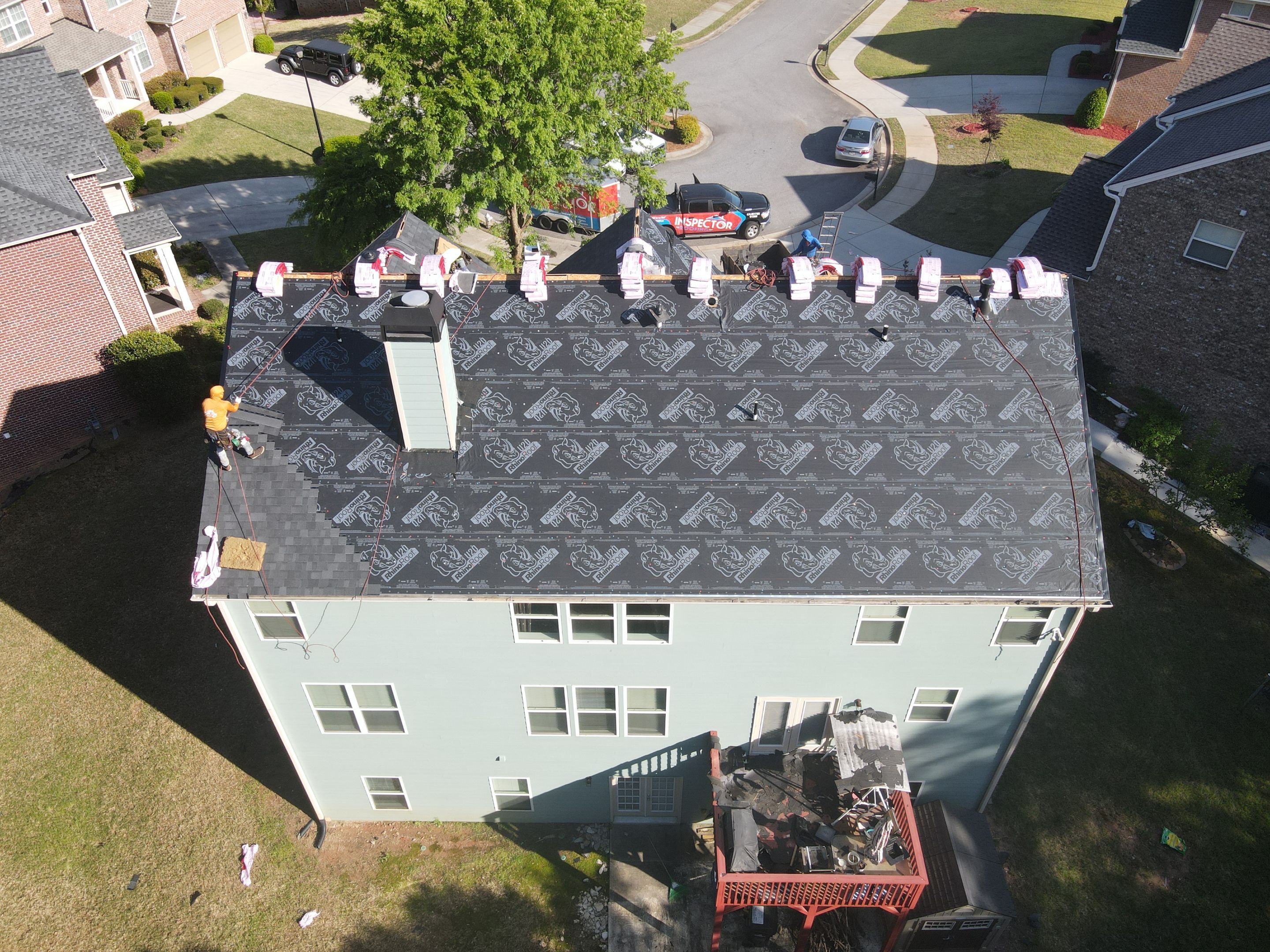 Residential Roofing Installation using Owens Corning Onyx Black by Inspector Roofing and Restoration