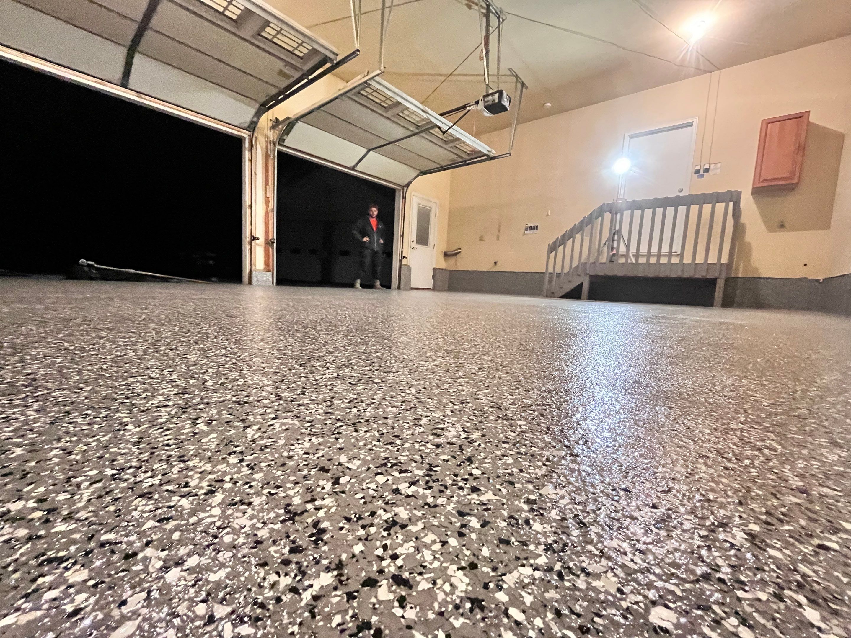 Wombat Flake Front Porch + Garage  by Level 10 Coatings
