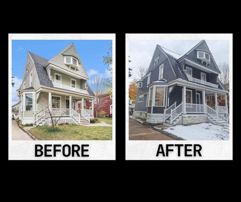 Exterior Home & Porch Refresh in Grand Haven, MI by Gordon Painting