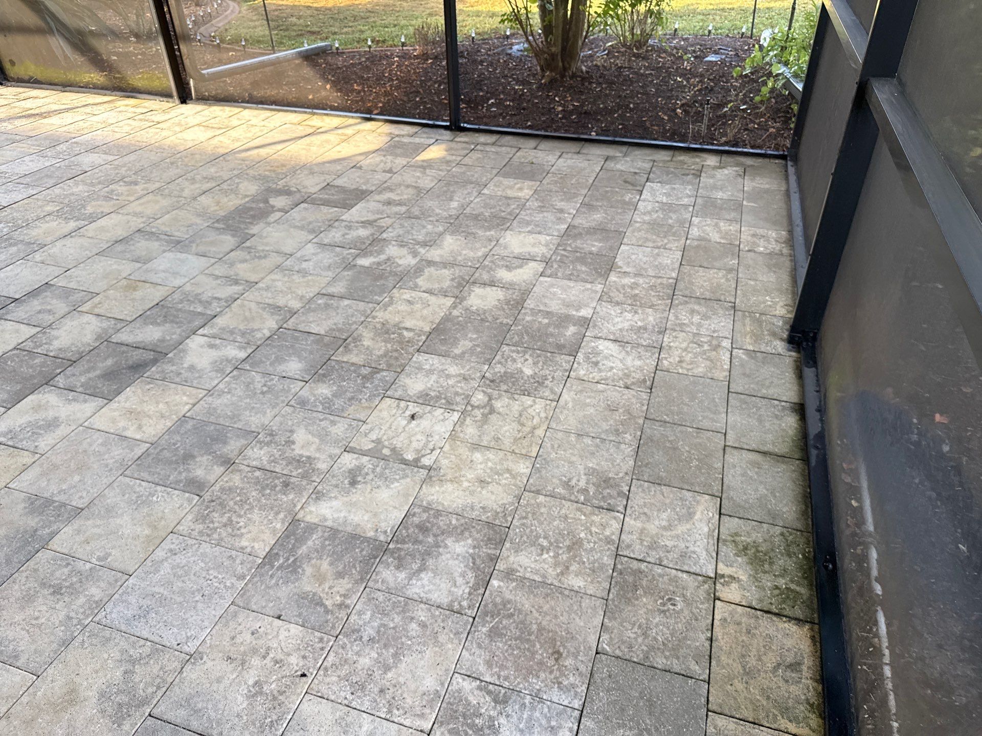 Paver Pool Deck & Screen Enclosure Cleaning | River Wilderness, Parrish FL by Sunshine AquaWash