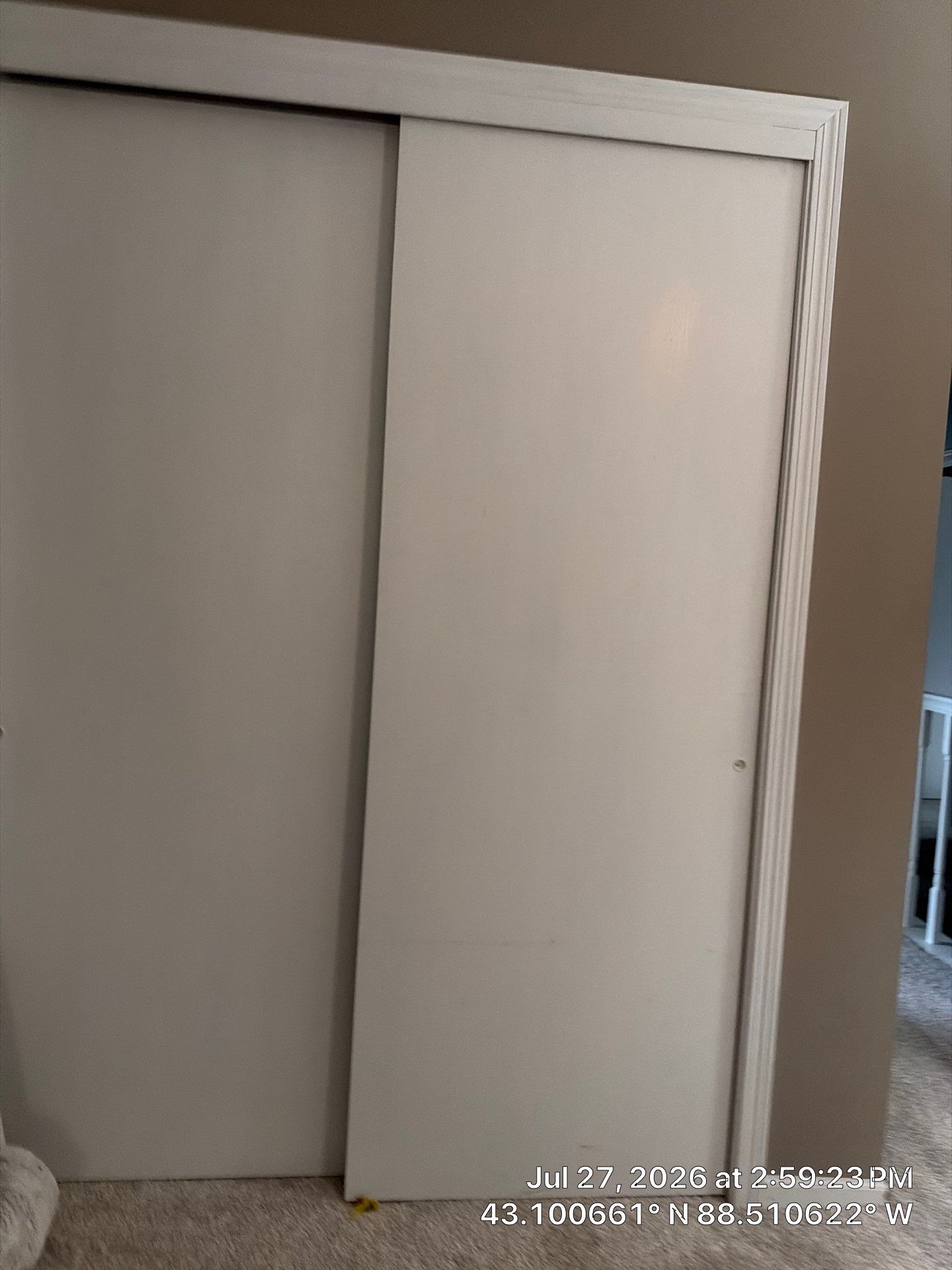 Interior Closet Door Replacement and Trim Work in Oconomowoc by CompanyCam Sales Demo