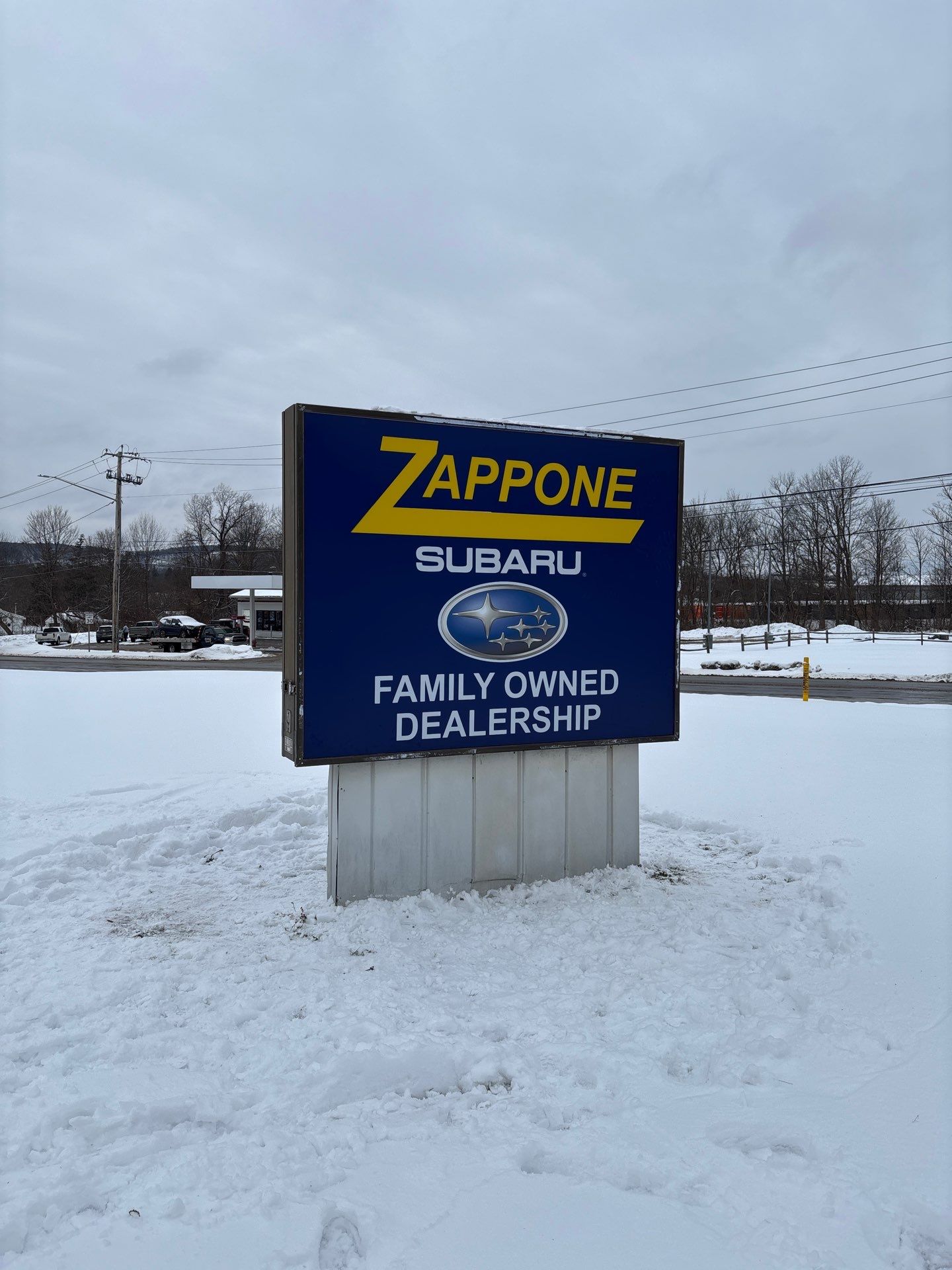 Zappone Subaru Pylon and Directional Sign Installation in Norwich by FASTSIGNS of Saratoga Springs