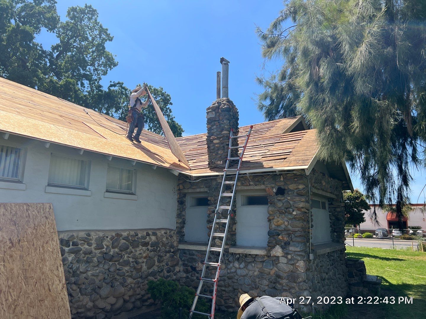 Certainteed Landmark Solaris shingle job at Merced Fairgrounds by Straight Edge Roofing Inc