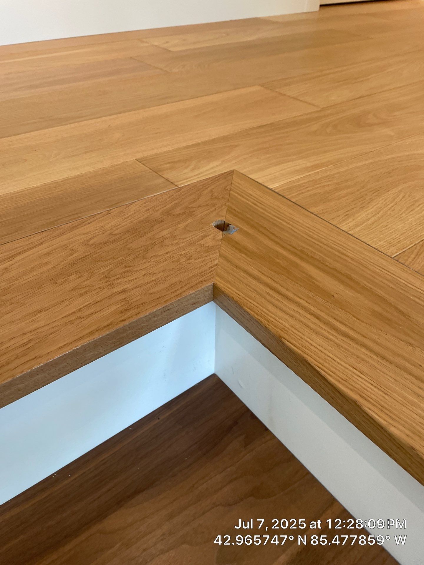 Engineered European White Oak with Matching Custom Stair Nose by RTBaldwin Hardwood Floors