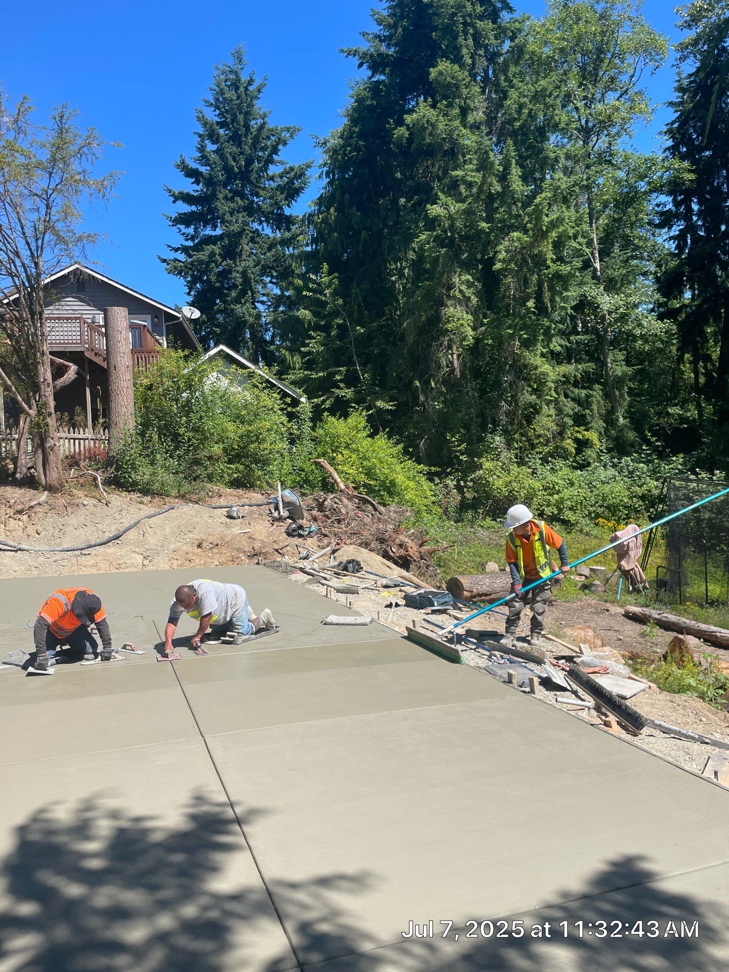 Concrete Back Patio Makeover  by Jireh Asphalt & Concrete Inc 