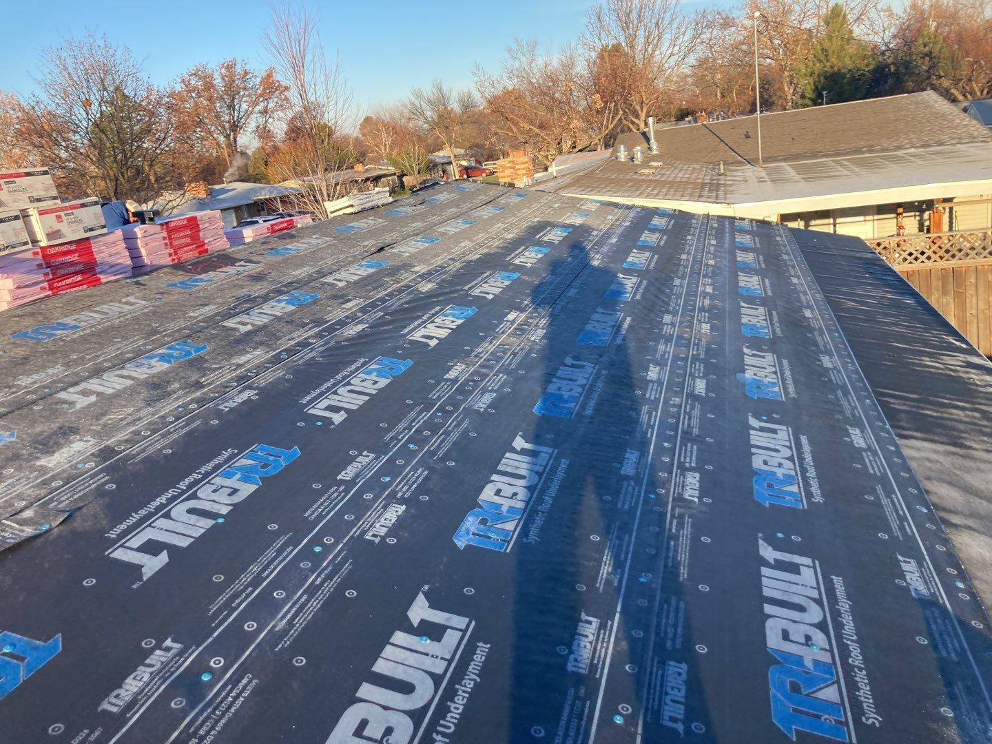 Meridian Single Level Residential Roofing Installation by ID Roofing LLC
