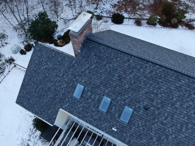 Full Roof Replacement + 5 New Velux Skylights with Relocation — Carlisle, MA by Mighty Dog Roofing of Greater Middlesex County
